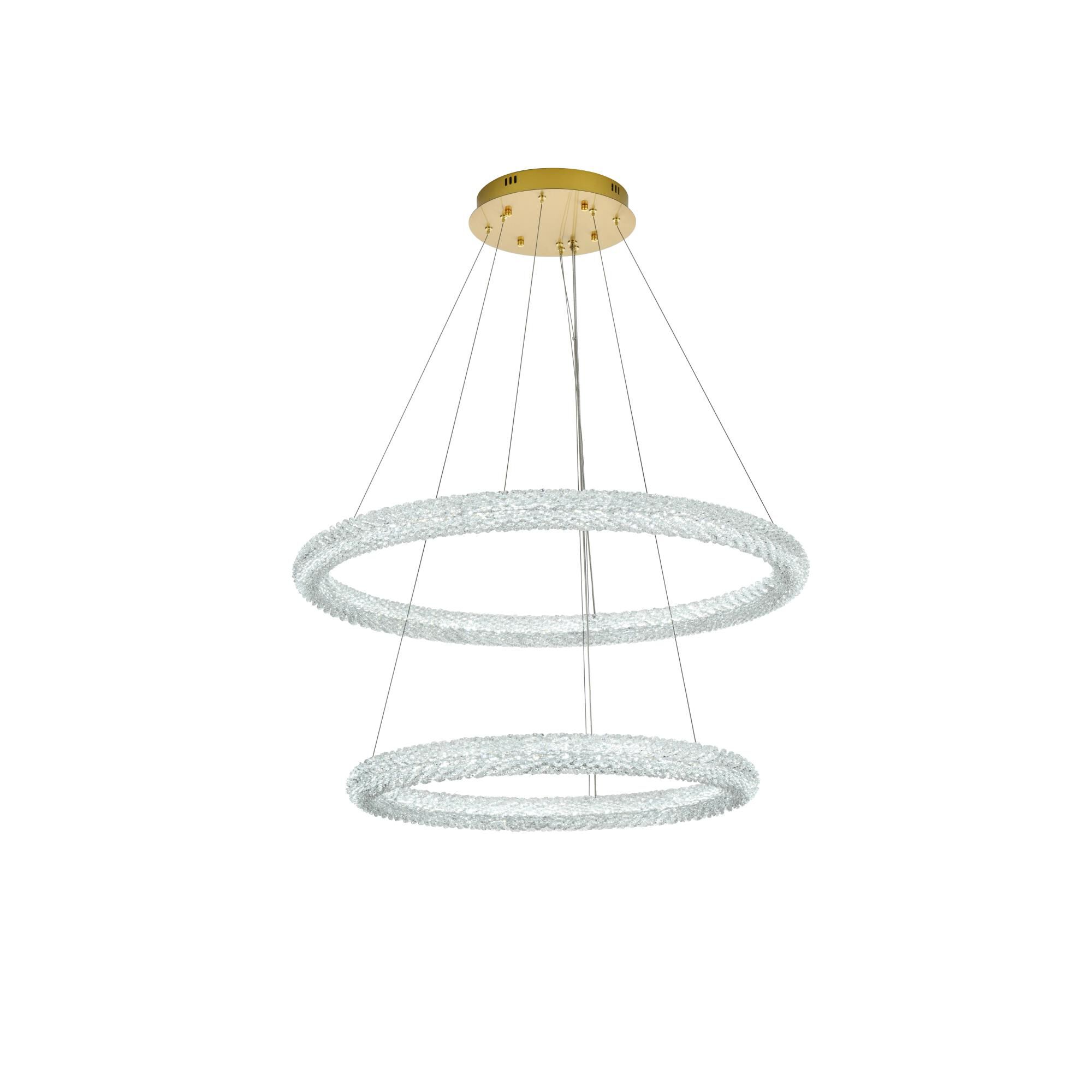 Shown in Satin Gold finish and Rc crystal