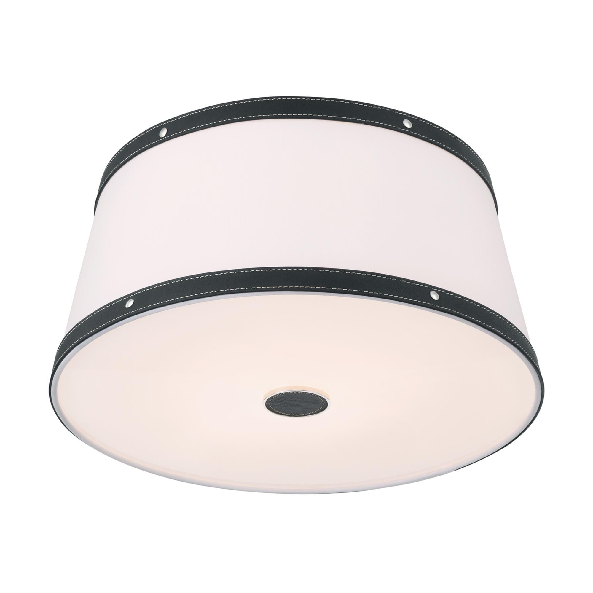 Shown in Polished Nickel finish and Fabric glass and Fabric shade