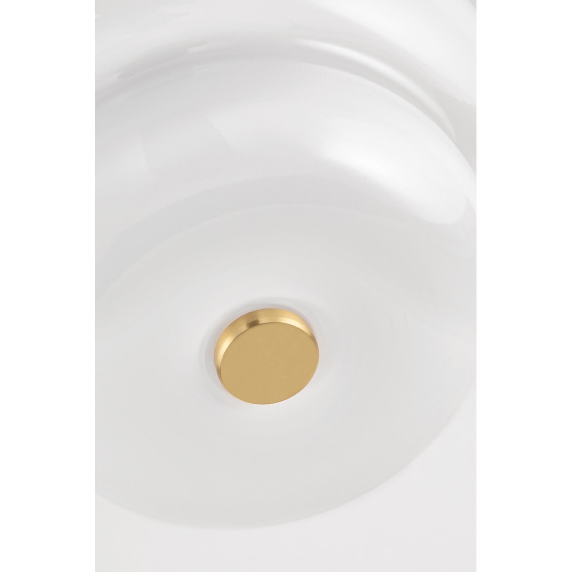 Shown in Aged Brass finish and Opal Glossy glass