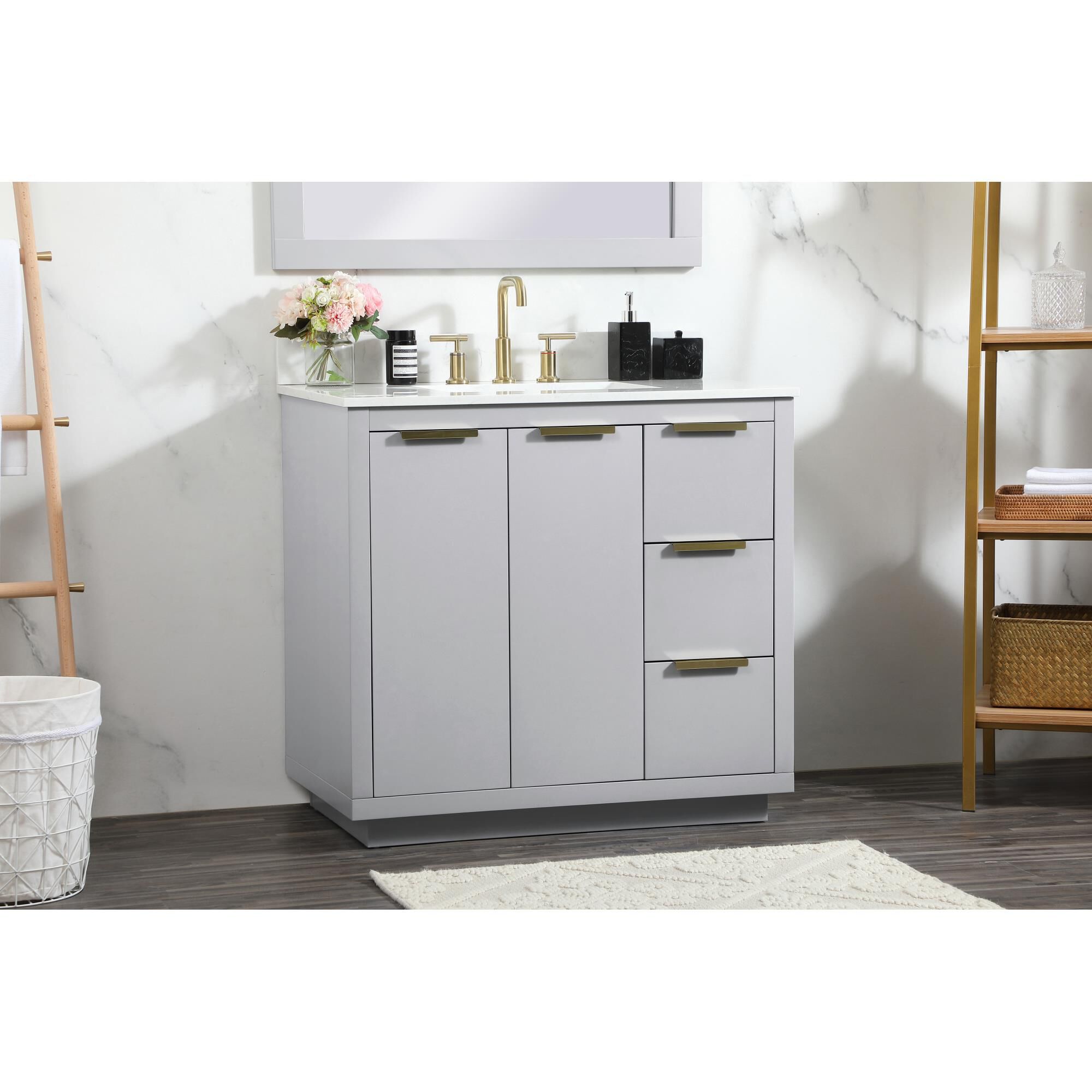 Shown in Grey finish