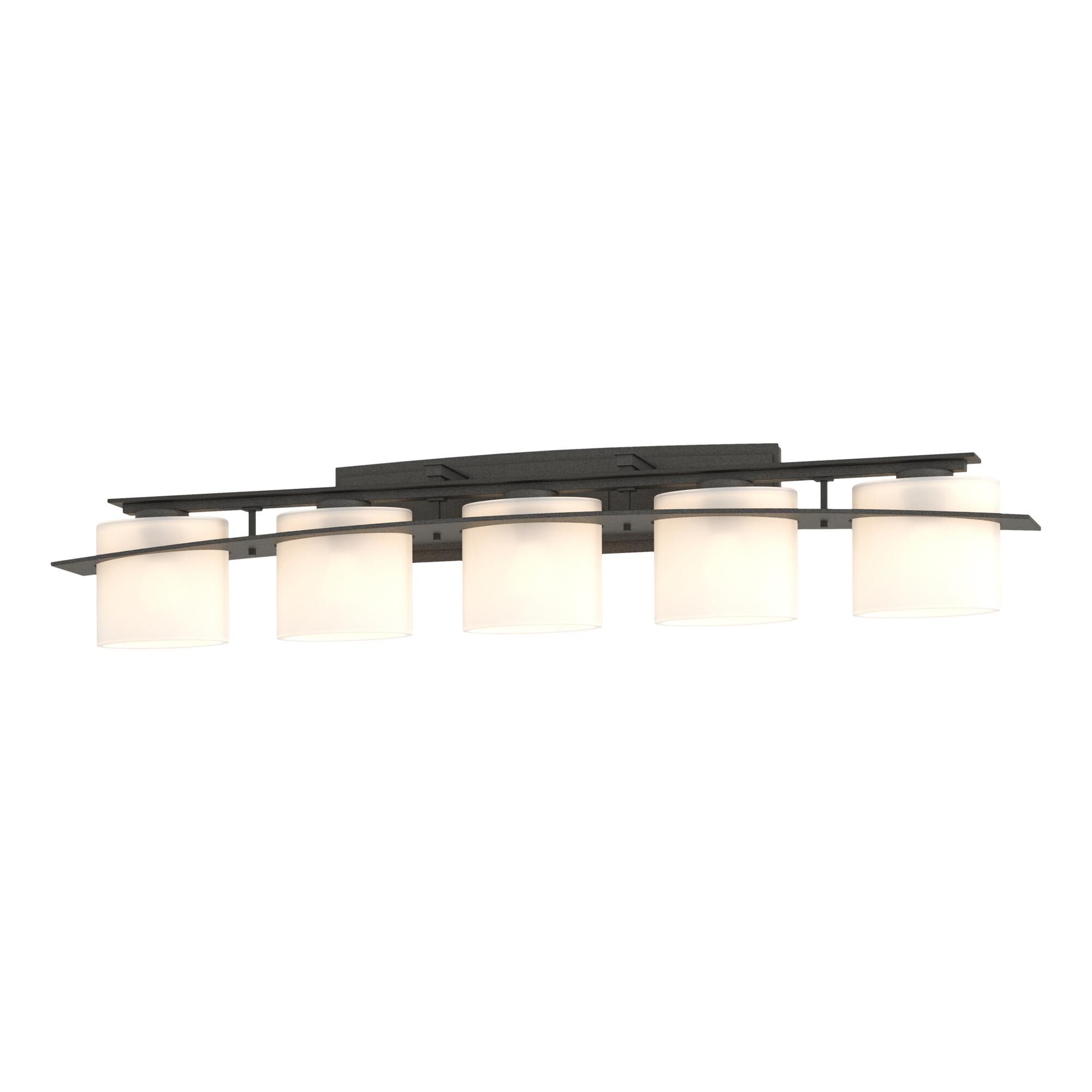 Shown in Natural Iron finish and Opal  glass