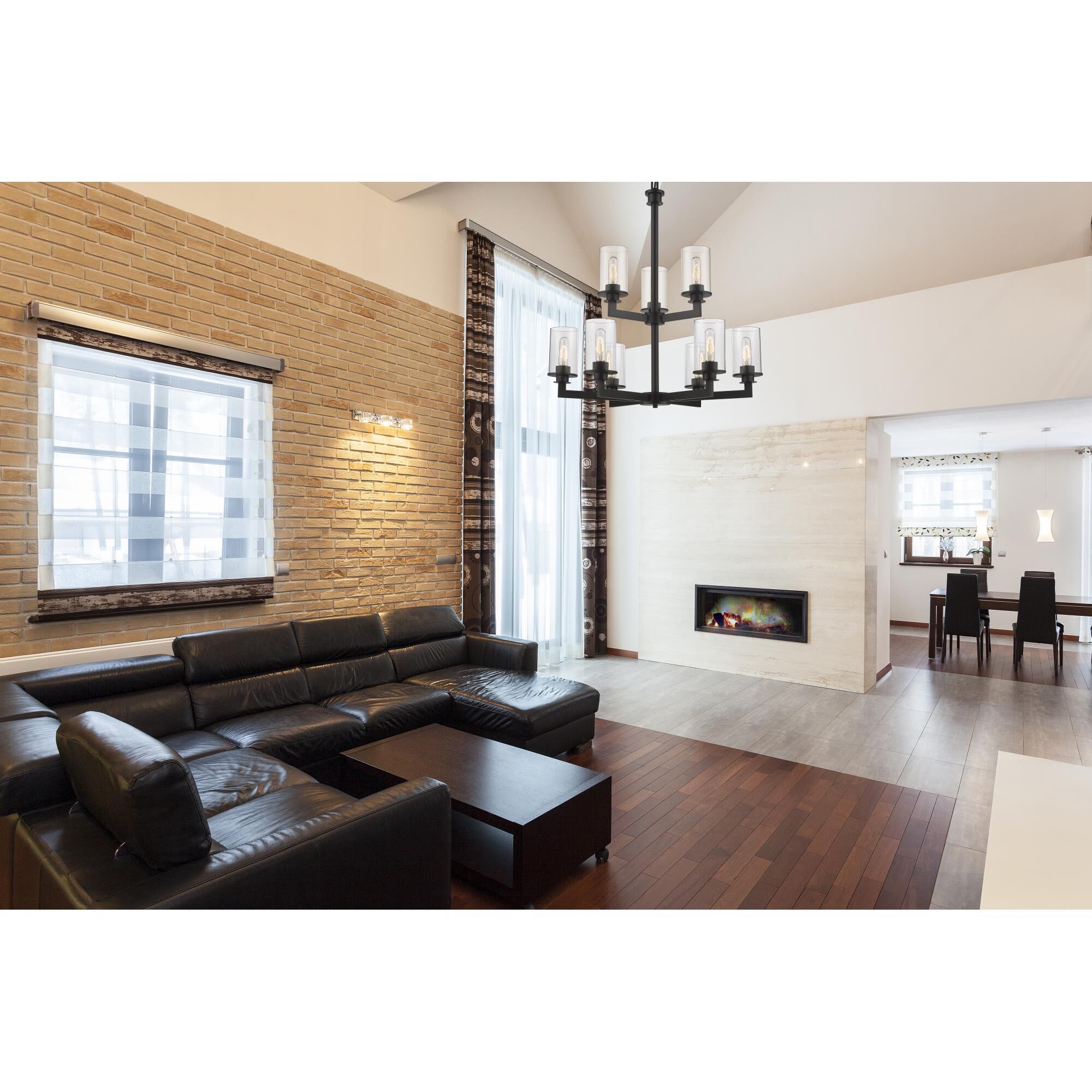 Shown in Bronze finish and Glass shade