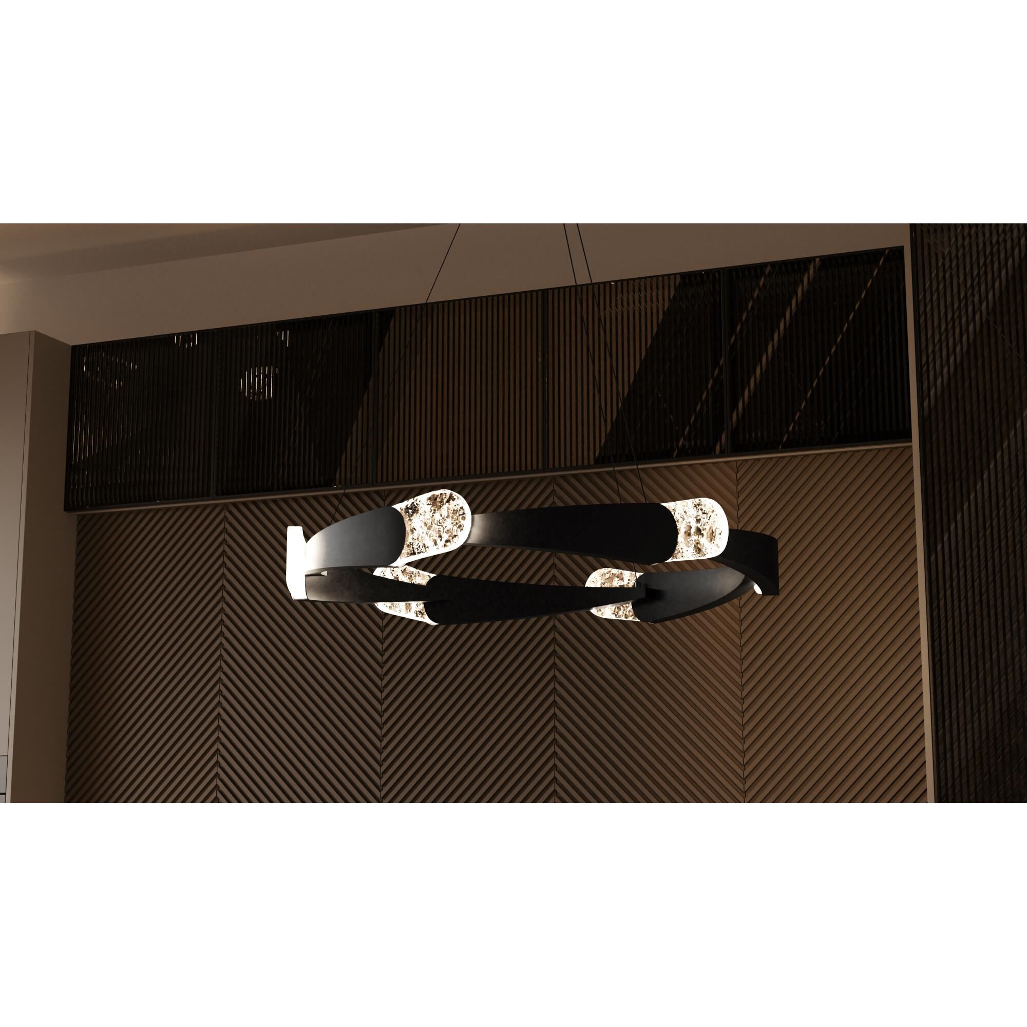 Shown in Matte Black finish and Clear Textured glass