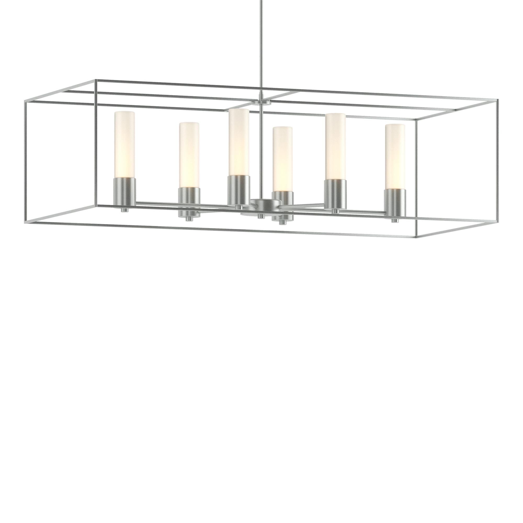 Shown in Vintage Platinum finish and Opal glass and Vintage Platinum accent