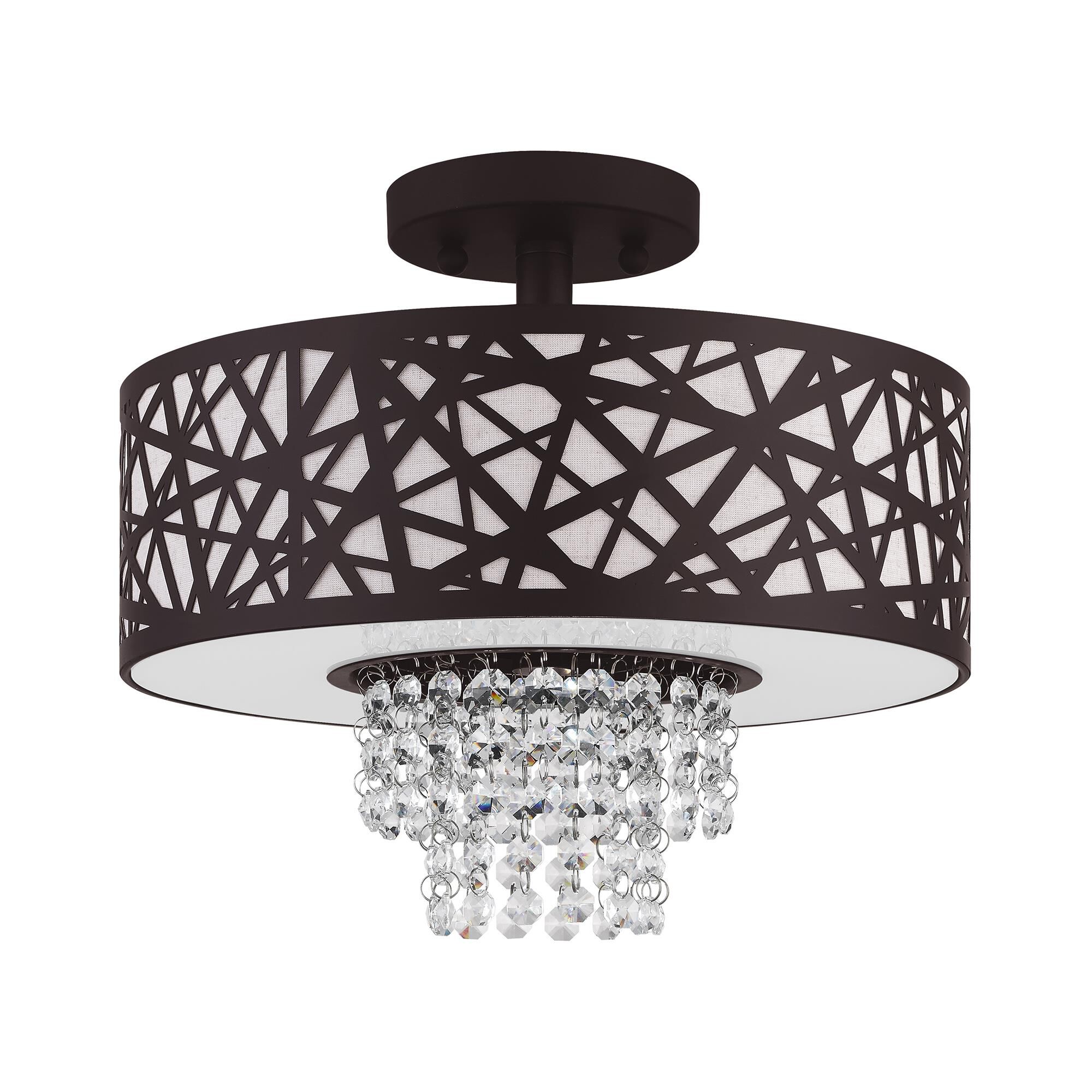 Allendale 12 Inch 2 Light Semi Flush Mount by Livex Lighting