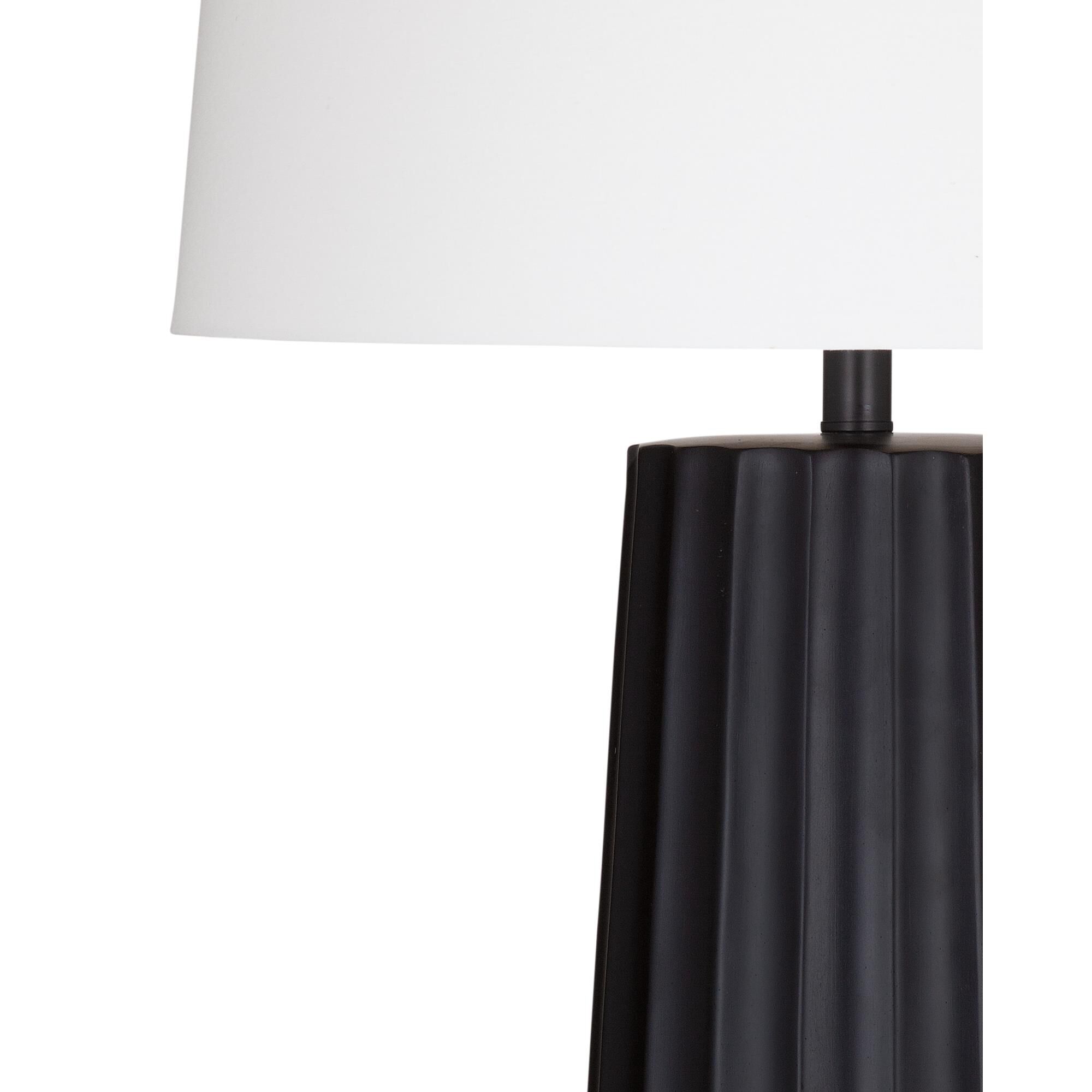 Shown in Black finish and White shade