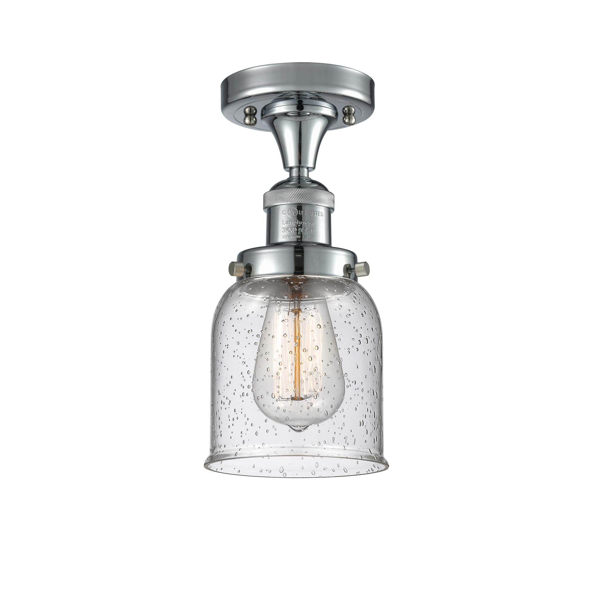 Shown in Polished Chrome finish and Seedy glass