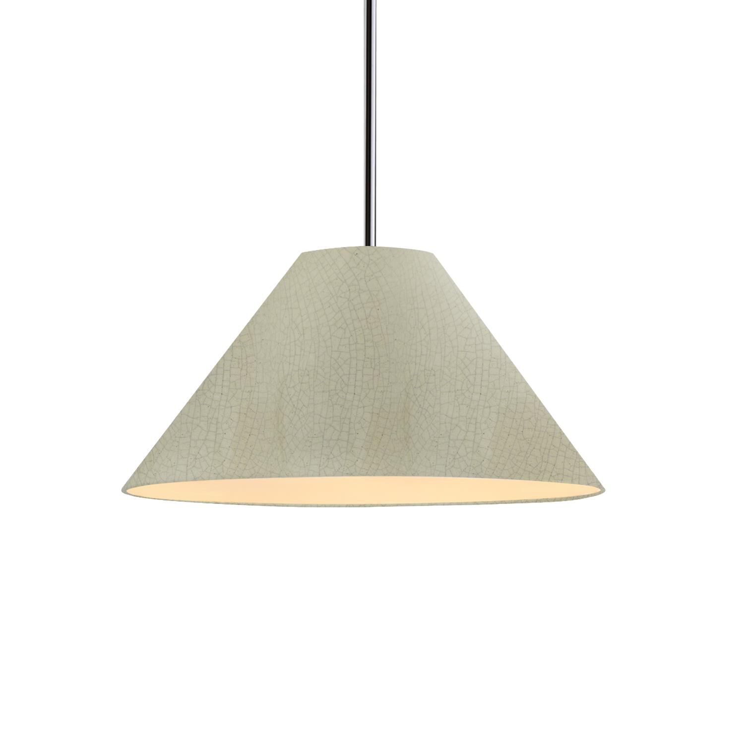 Shown in Polished Chrome finish and Celadon Green Crackle shade