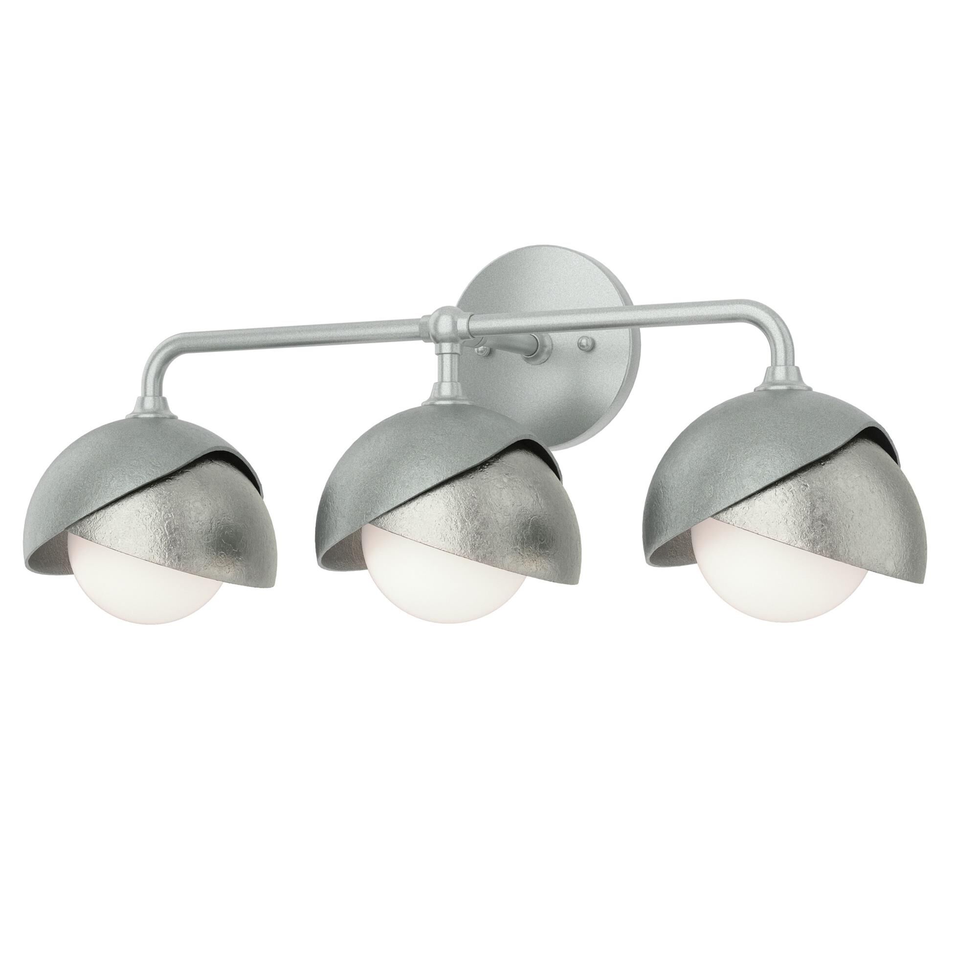 Shown in Vintage Platinum finish and Opal glass and Sterling accent