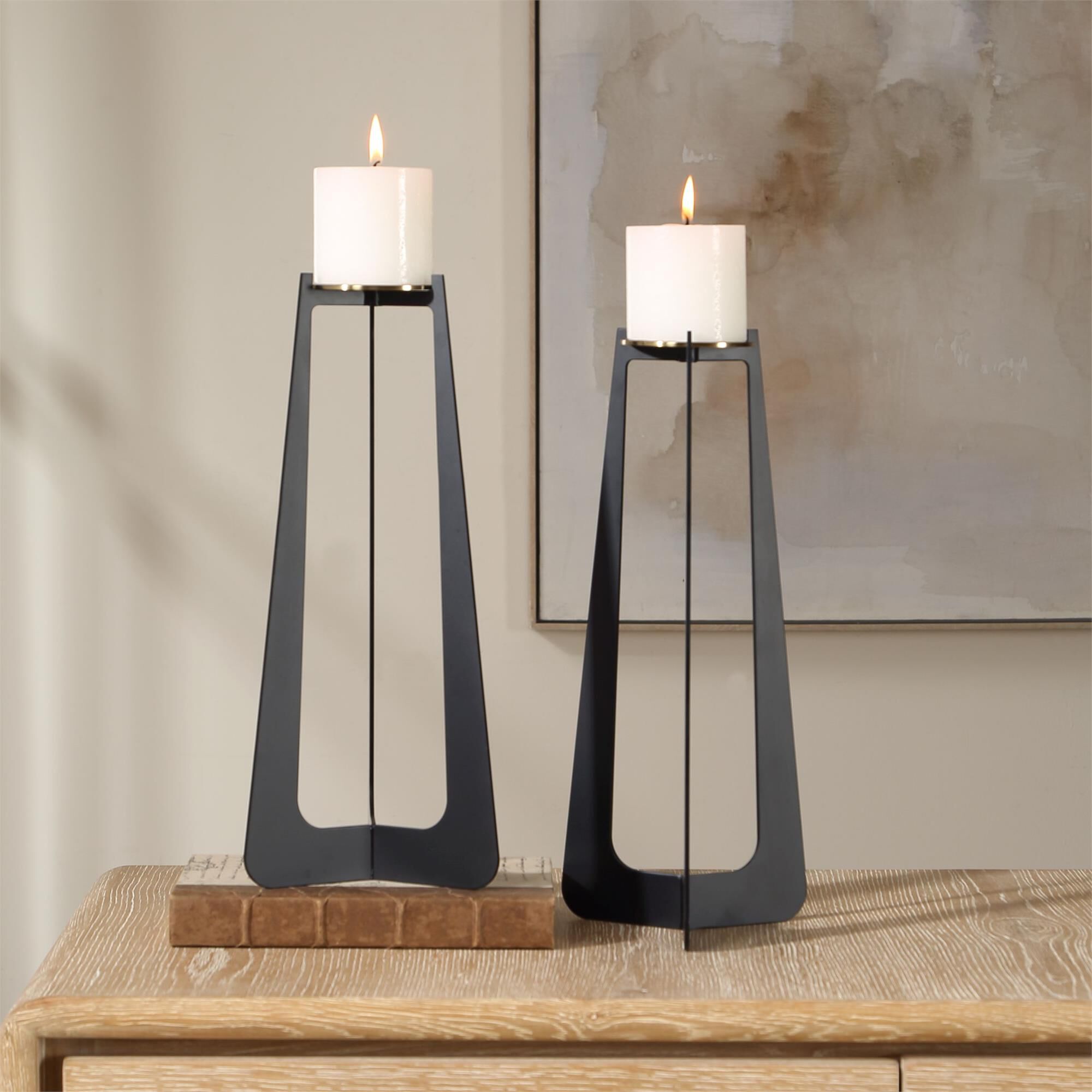 Shown in Black, Brass finish