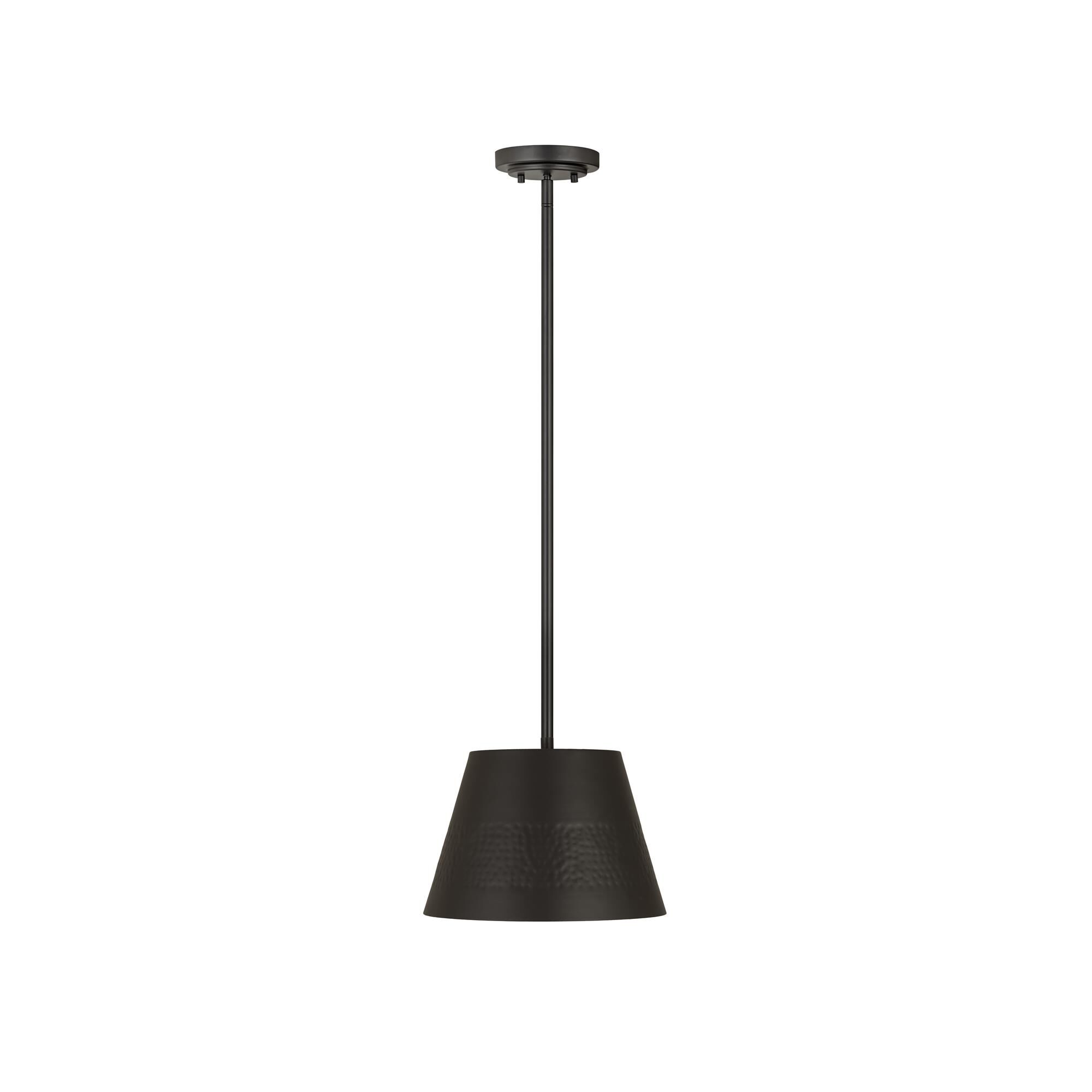 Shown in Matte Black finish and Iron glass and Iron shade