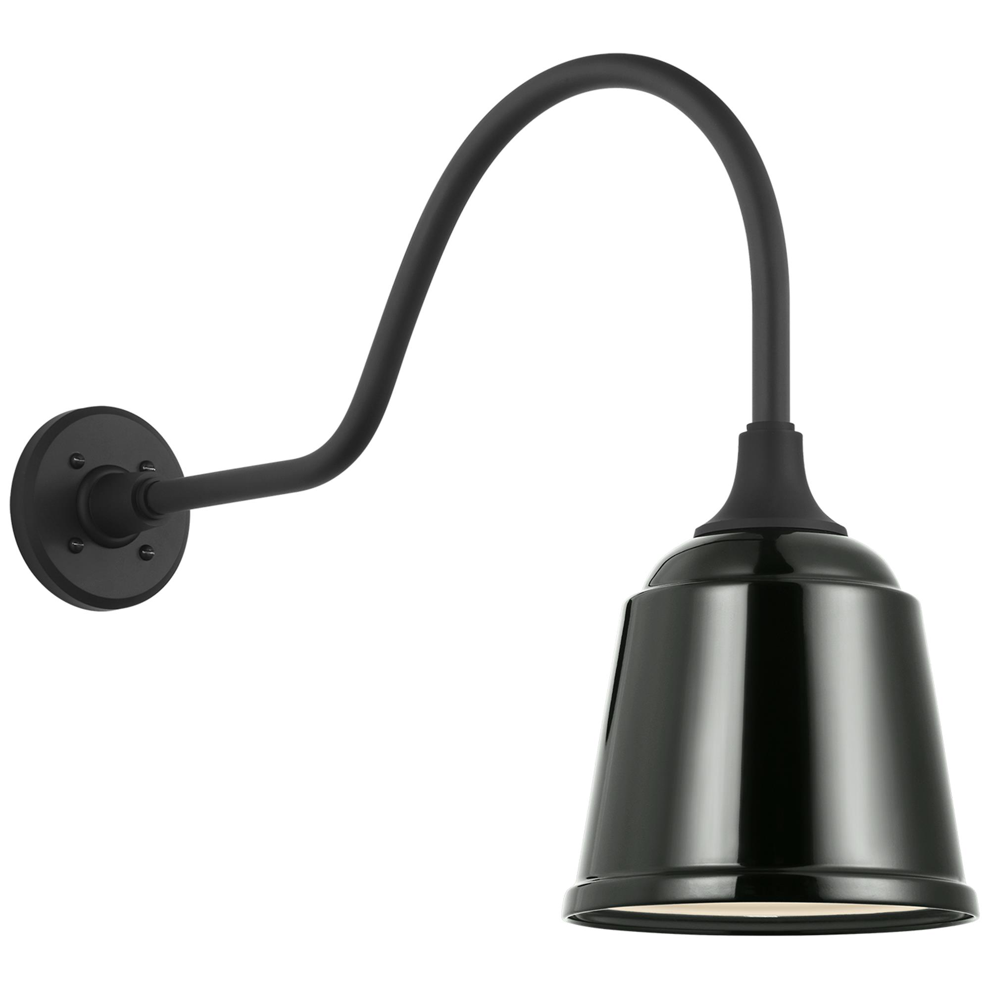 Shown in Matte Black finish and Green shade