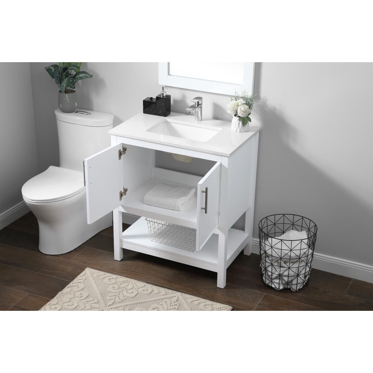 Everett 30 Inch Bath Vanity by Elegant Decor