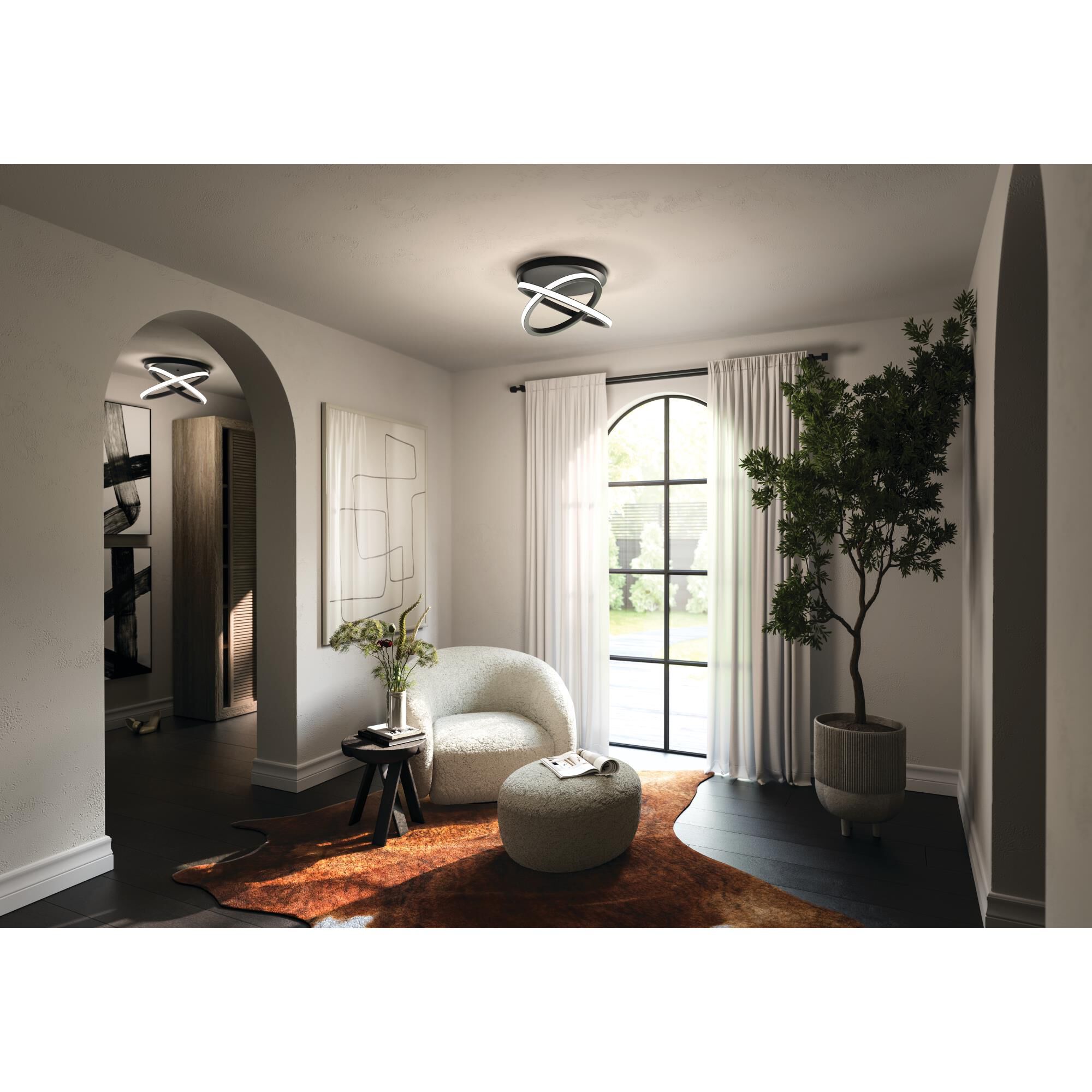 Caputo 19 Inch 2 Light LED Flush Mount by Elan Lighting