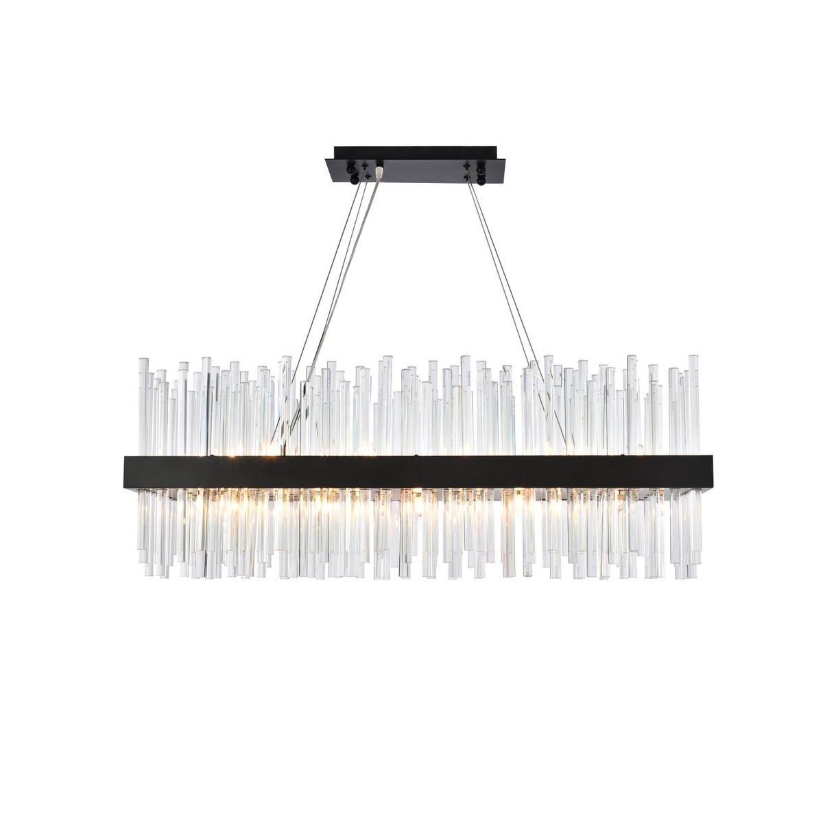 Dallas 36 Inch 20 Light Linear Suspension Light by Elegant Lighting