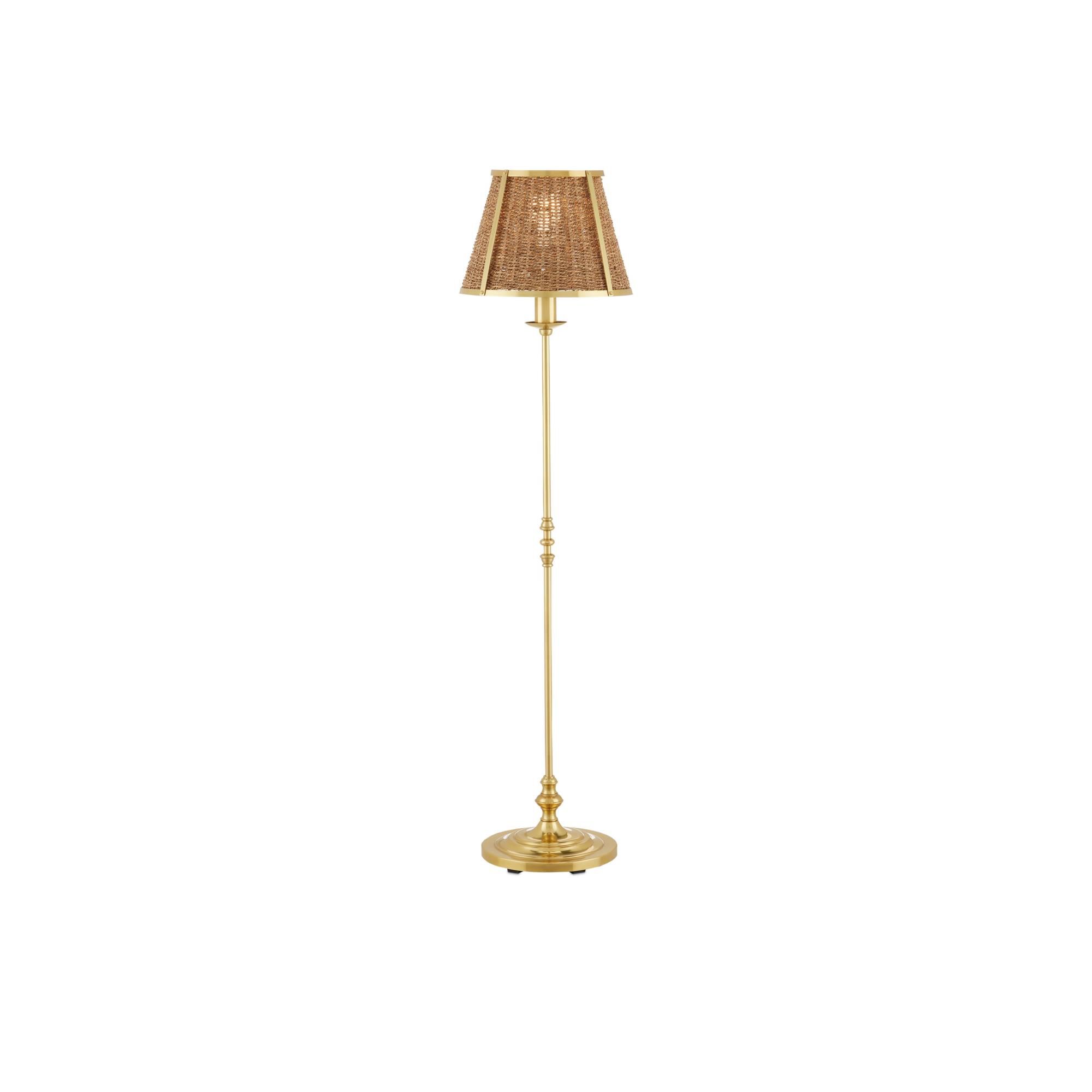 Shown in Polished Brass and Natural finish and Natural Seagrass shade