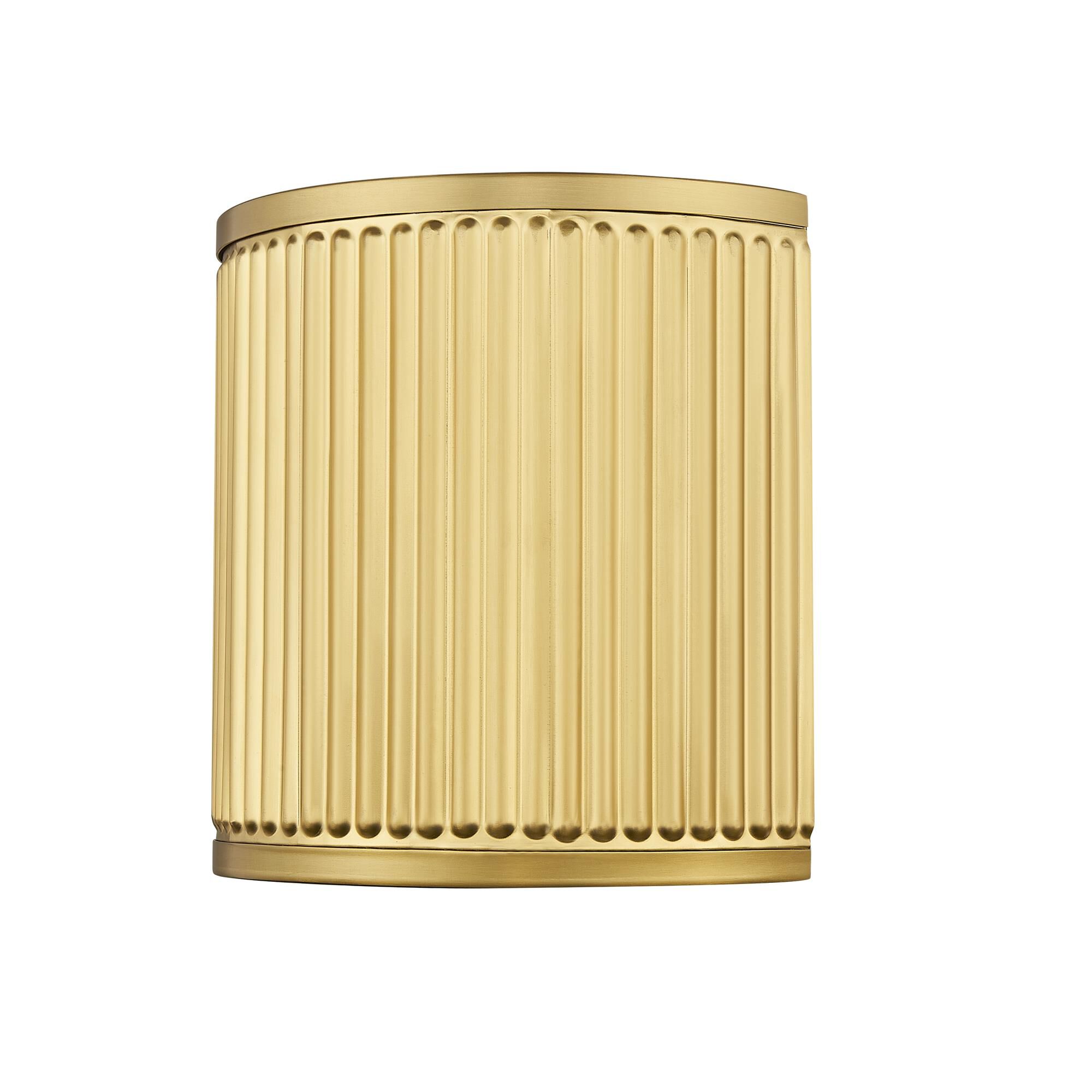 Shown in Modern Gold finish and Frosted glass and Frosted shade