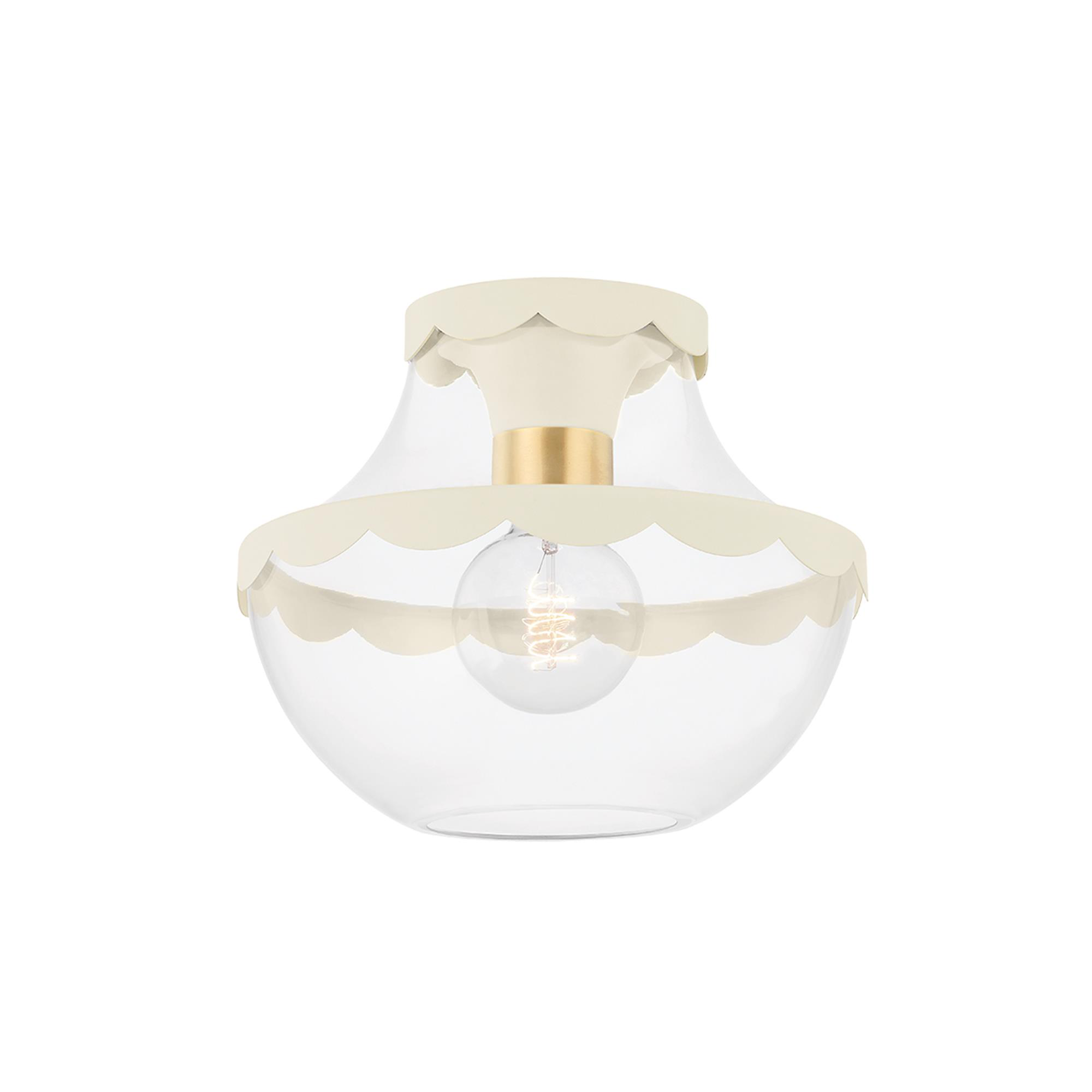 Alaina 10 Inch Semi Flush Mount,