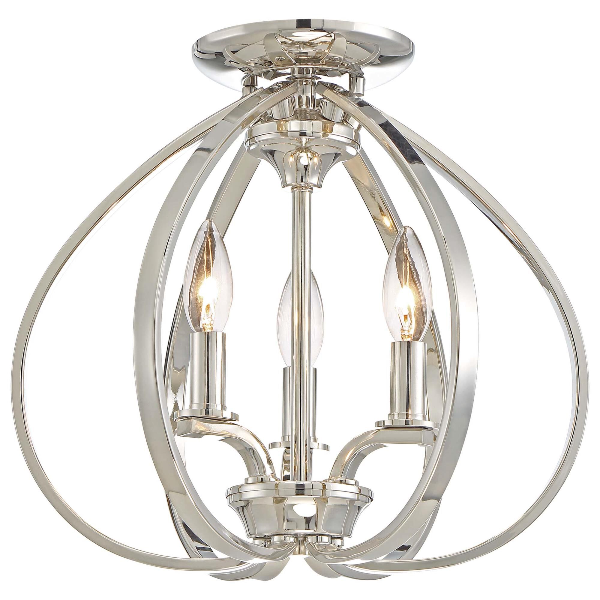 Tilbury 14 Inch 3 Light Semi Flush Mount Capitol Lighting
