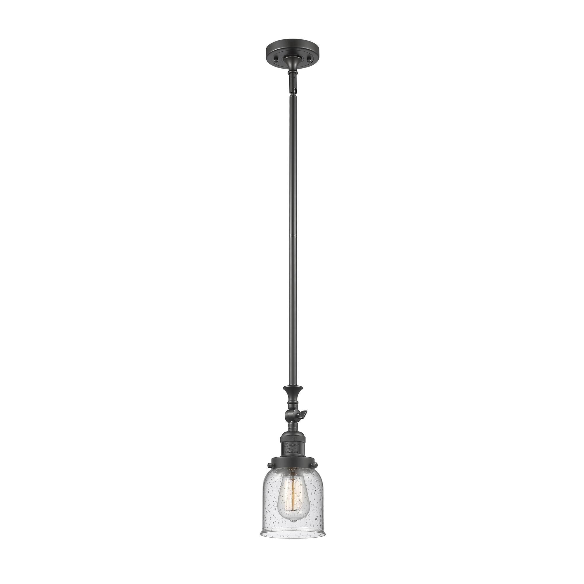 Shown in Oil Rubbed Bronze finish and Seedy glass