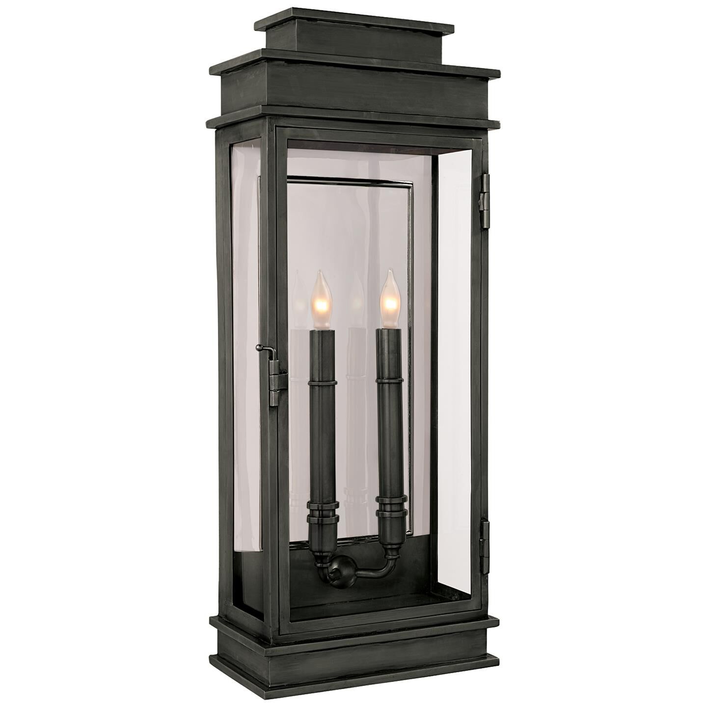 Chapman & Myers Linear Lantern 22 Inch Tall 2 Light Outdoor Wall Light by Visual Comfort Signature Collection