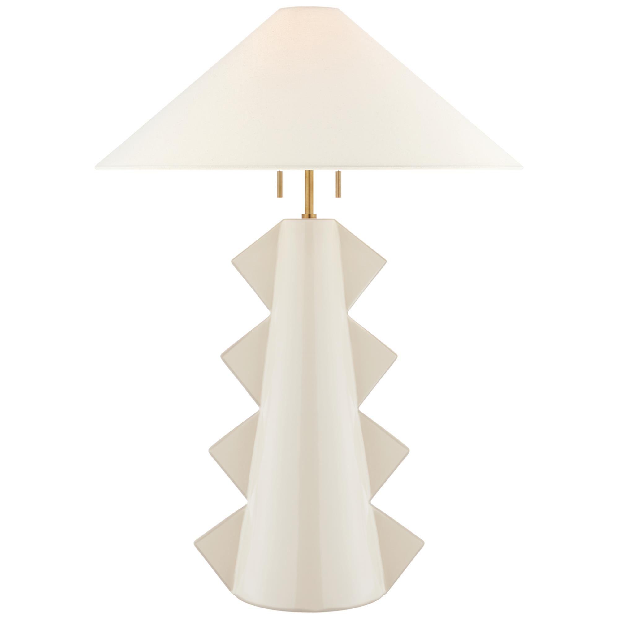 Shown in Ivory finish and Linen shade