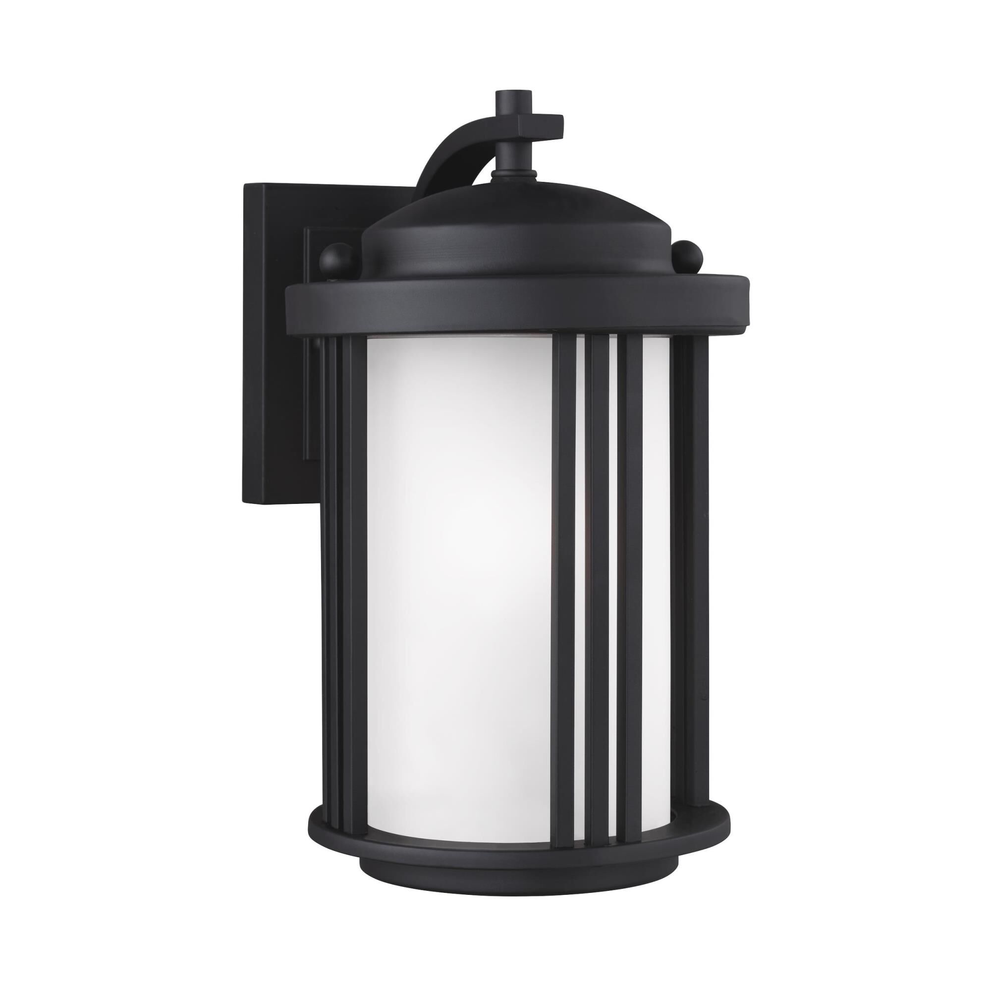 Shown in Black finish and Satin Etched  Shade glass and Satin Etched Glass shade