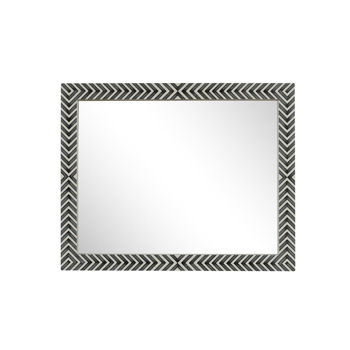 Rectangular mirror 40x32 inch in chevron Wall Mirror by Elegant Decor