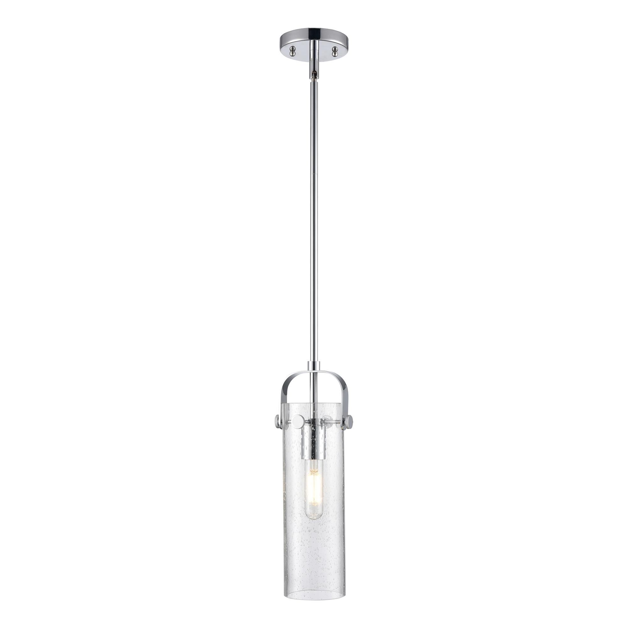 Shown in Polished Chrome finish and Seedy glass and Seedy Glass shade