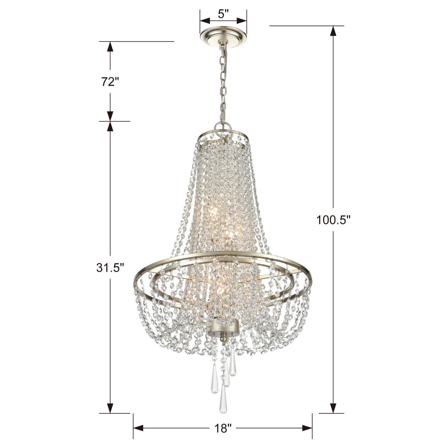 Arcadia 18 Inch 4 Light Mini Chandelier by Crystorama