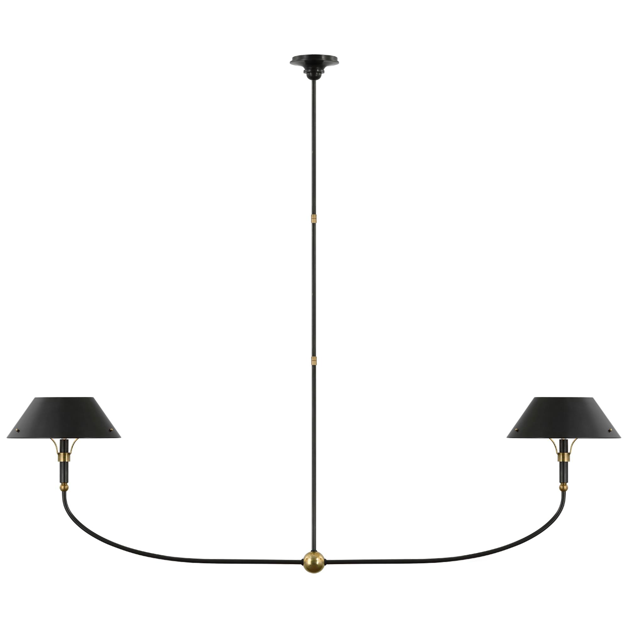 Shown in Bronze and Hand-Rubbed Antique Brass finish and Bronze shade