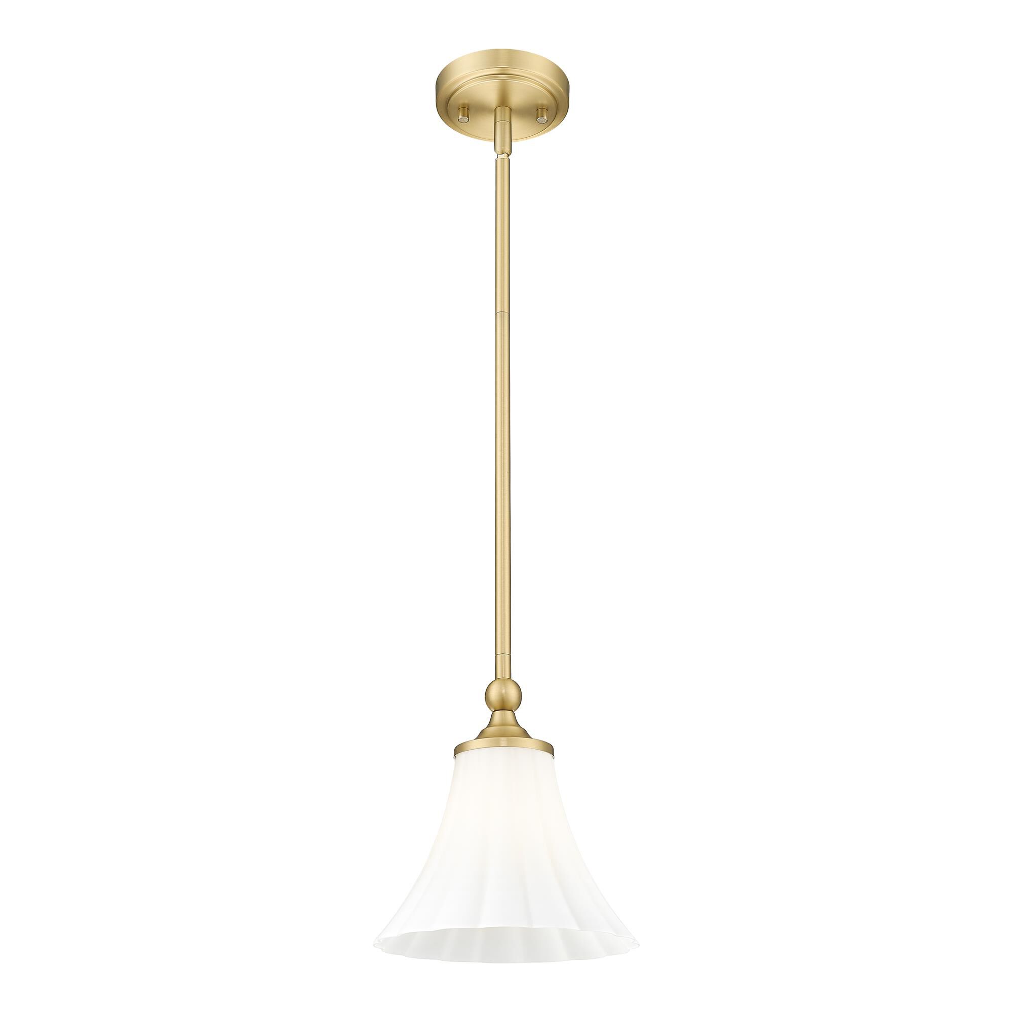 Shown in Modern Gold finish and Opal Etched glass