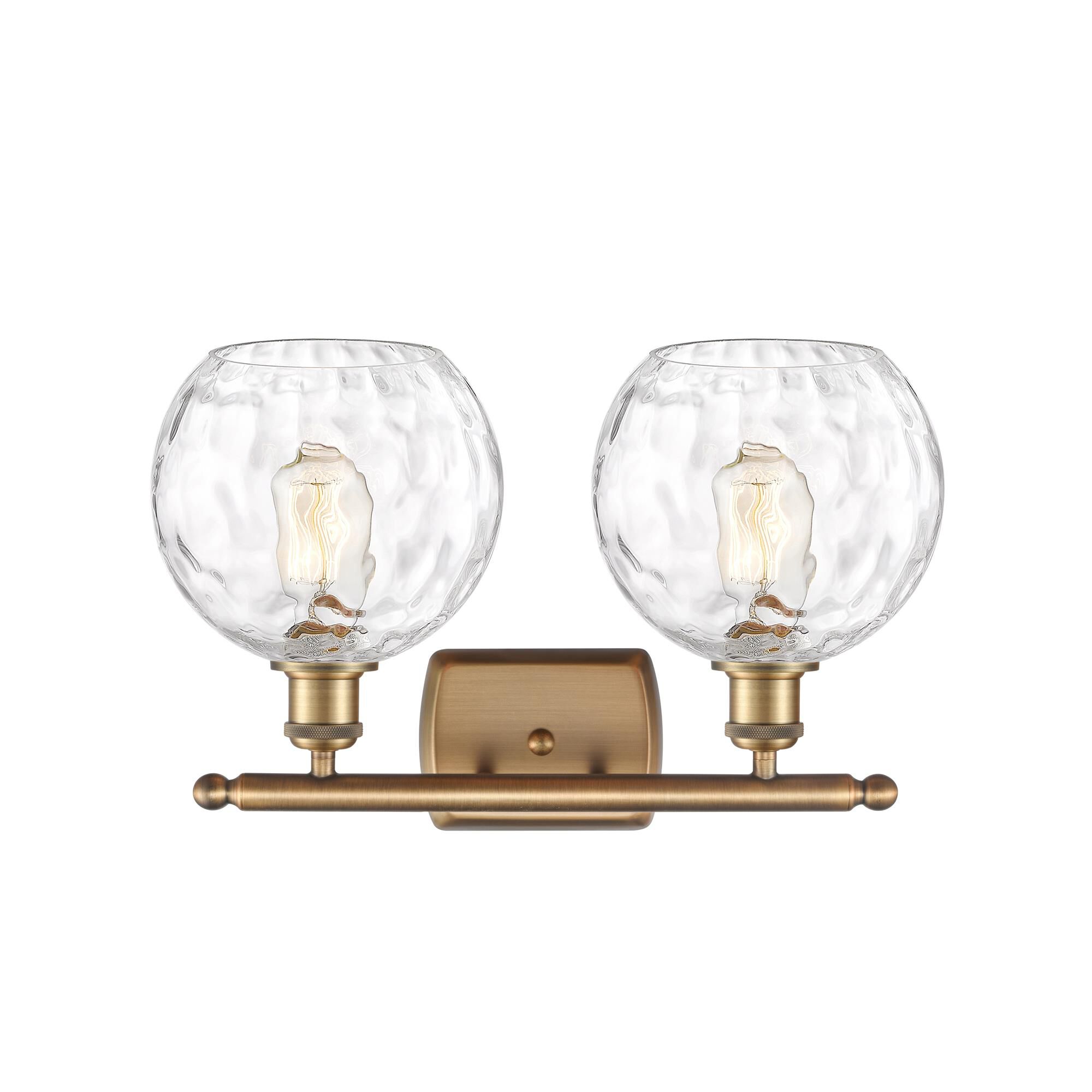 Shown in Brushed Brass finish and Clear glass