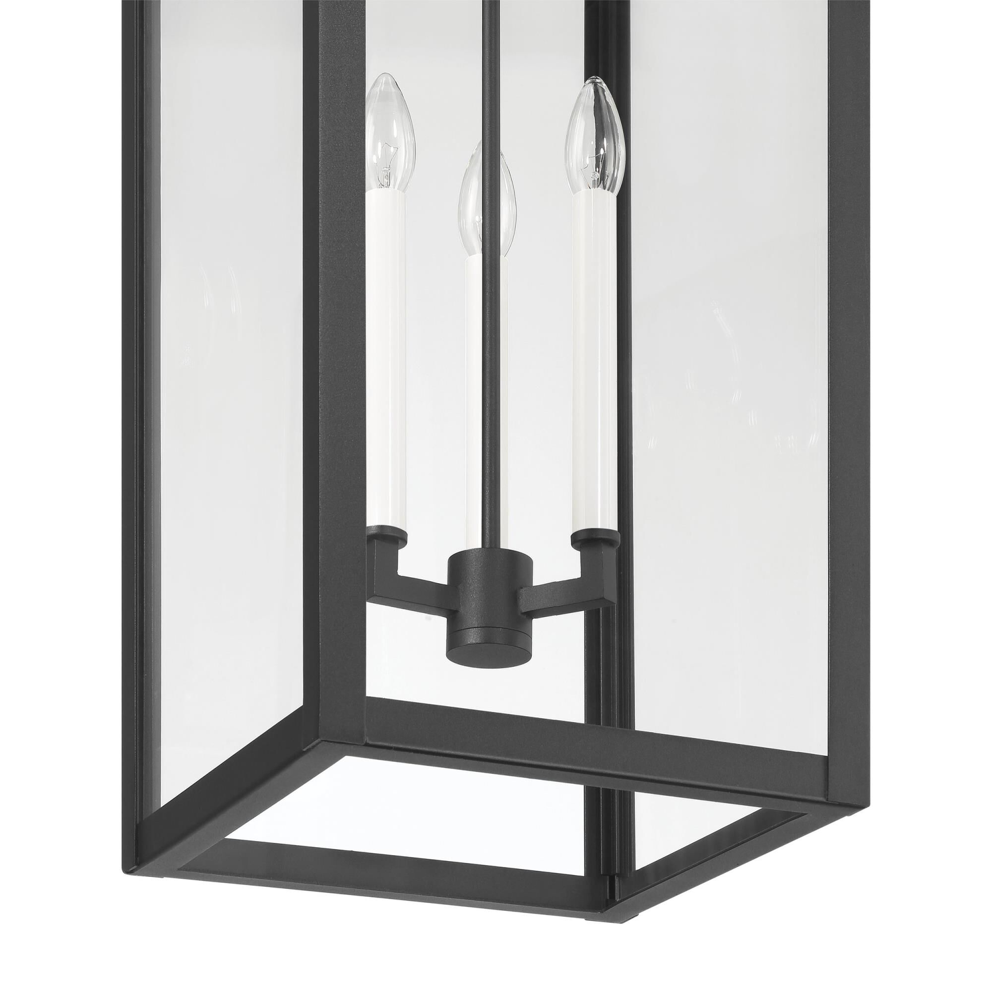 Shown in Textured Black finish and Clear glass
