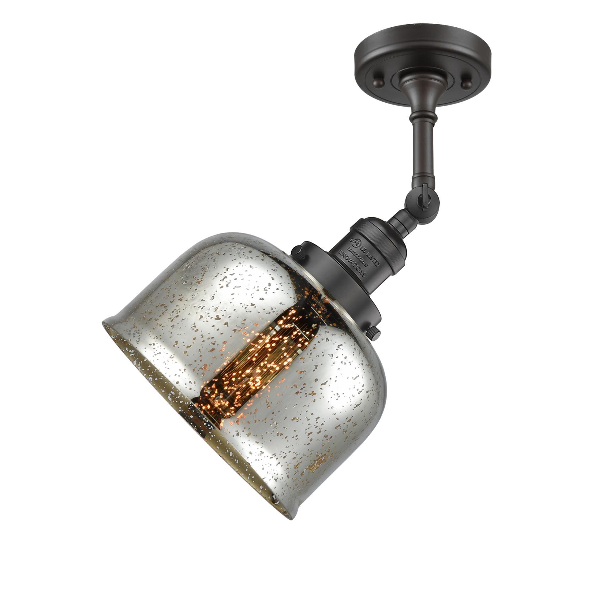 Bruno Marashlian Large Bell 8 Inch 1 Light Semi Flush Mount by Innovations Lighting