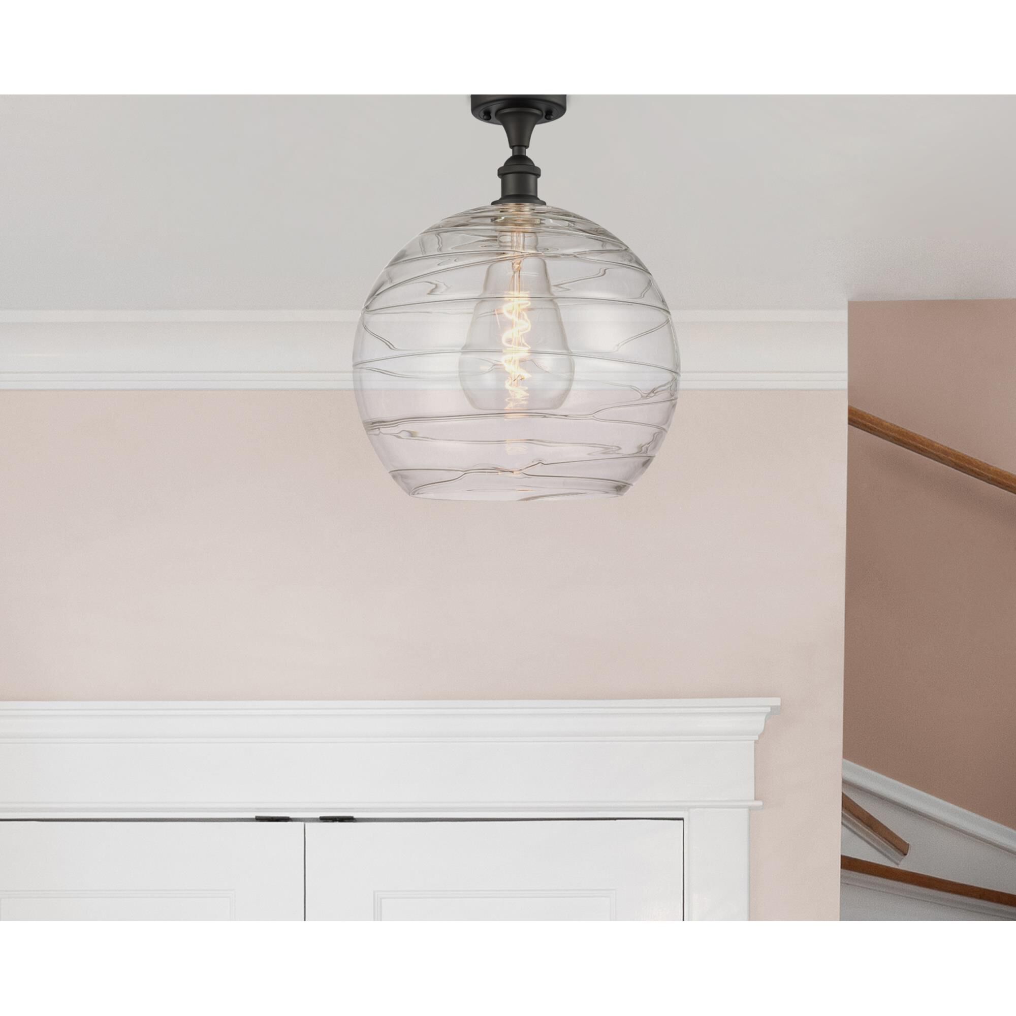 Bruno Marashlian Athens Deco Swirl 14 Inch Semi Flush Mount by Innovations Lighting