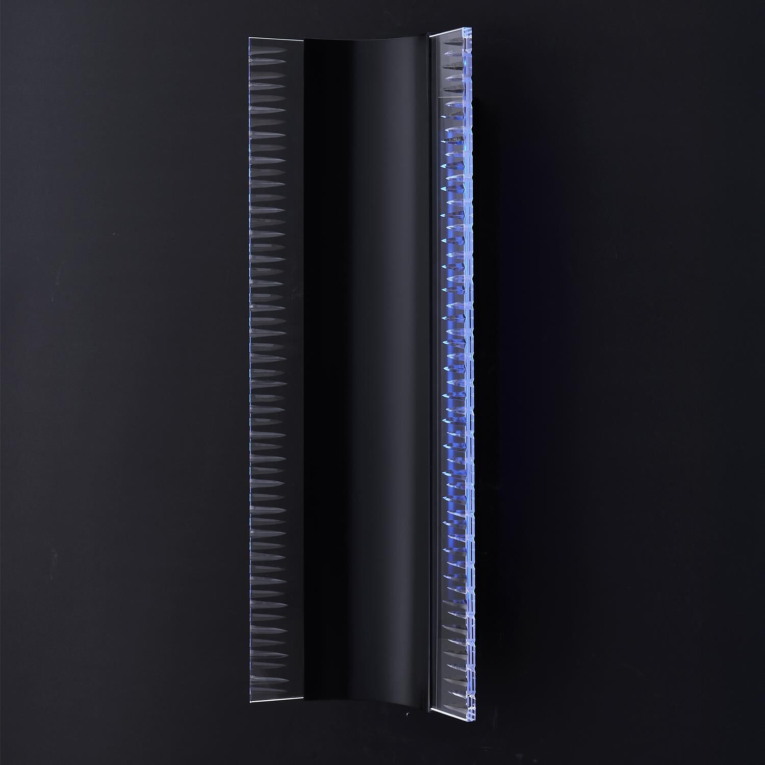 Shown in Matte Black (Fluorocarbon) finish and Firenze Clear crystal and 0.0 glass and 0.0 shade