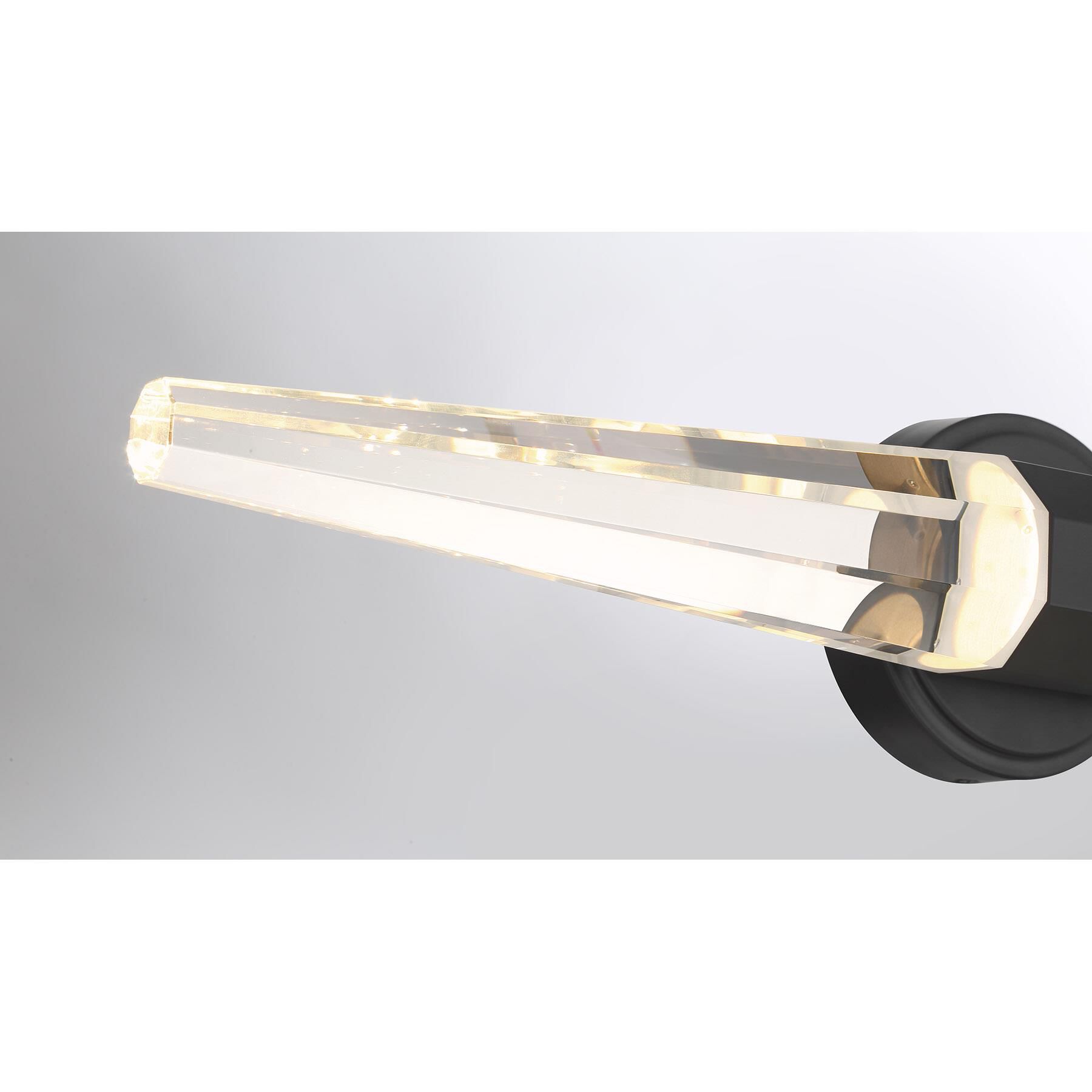 Shown in Black Lustre finish and K9 crystal and K9 Crystal glass