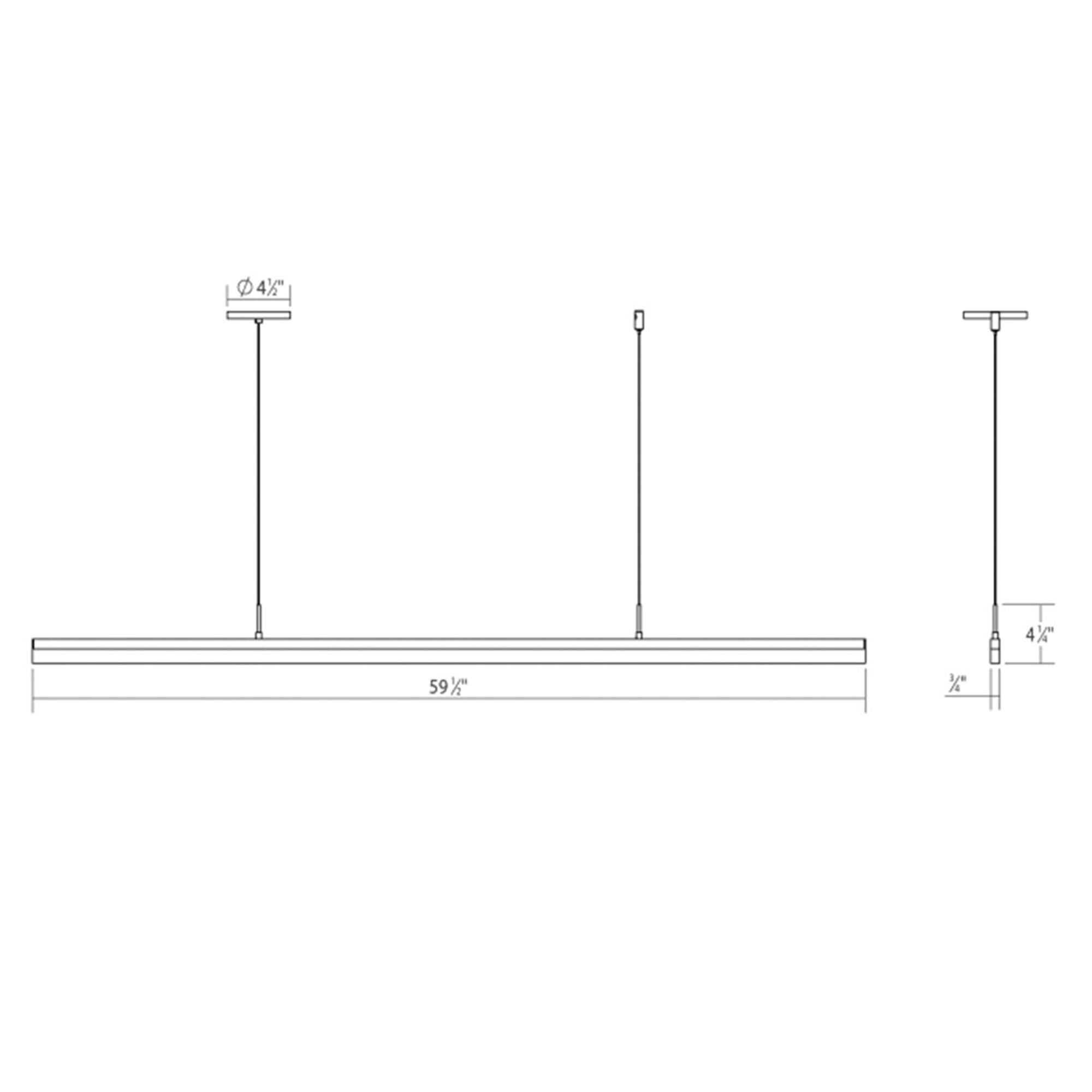 Stiletto 60 Inch Linear Suspension Light by SONNEMAN