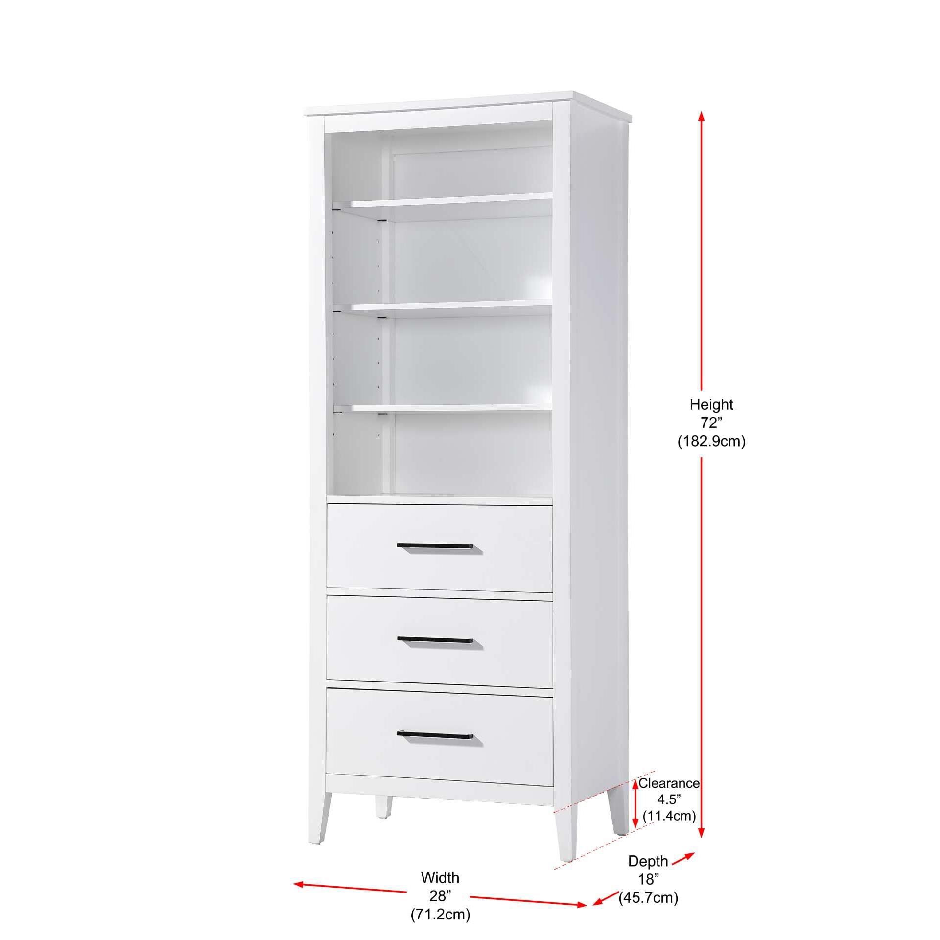 Millie 72 Inch Storage Cabinet by Elegant Decor
