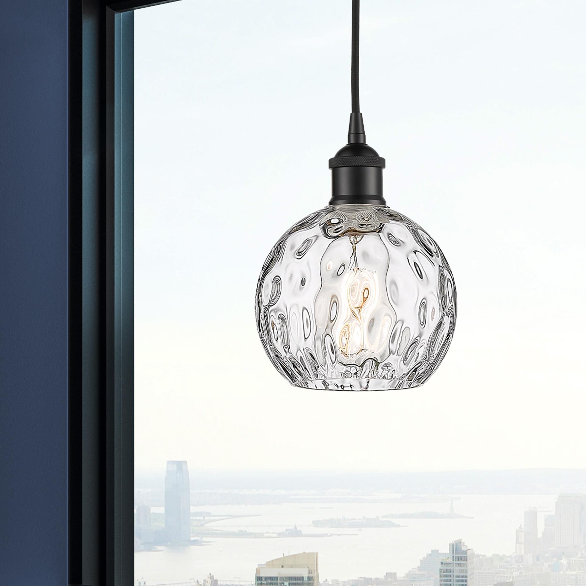 Shown in Matte Black finish and Clear glass