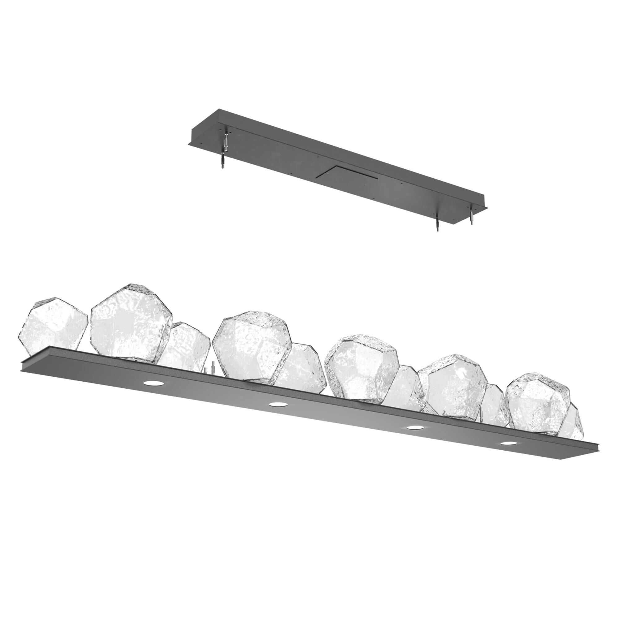 Shown in Graphite finish and Clear glass