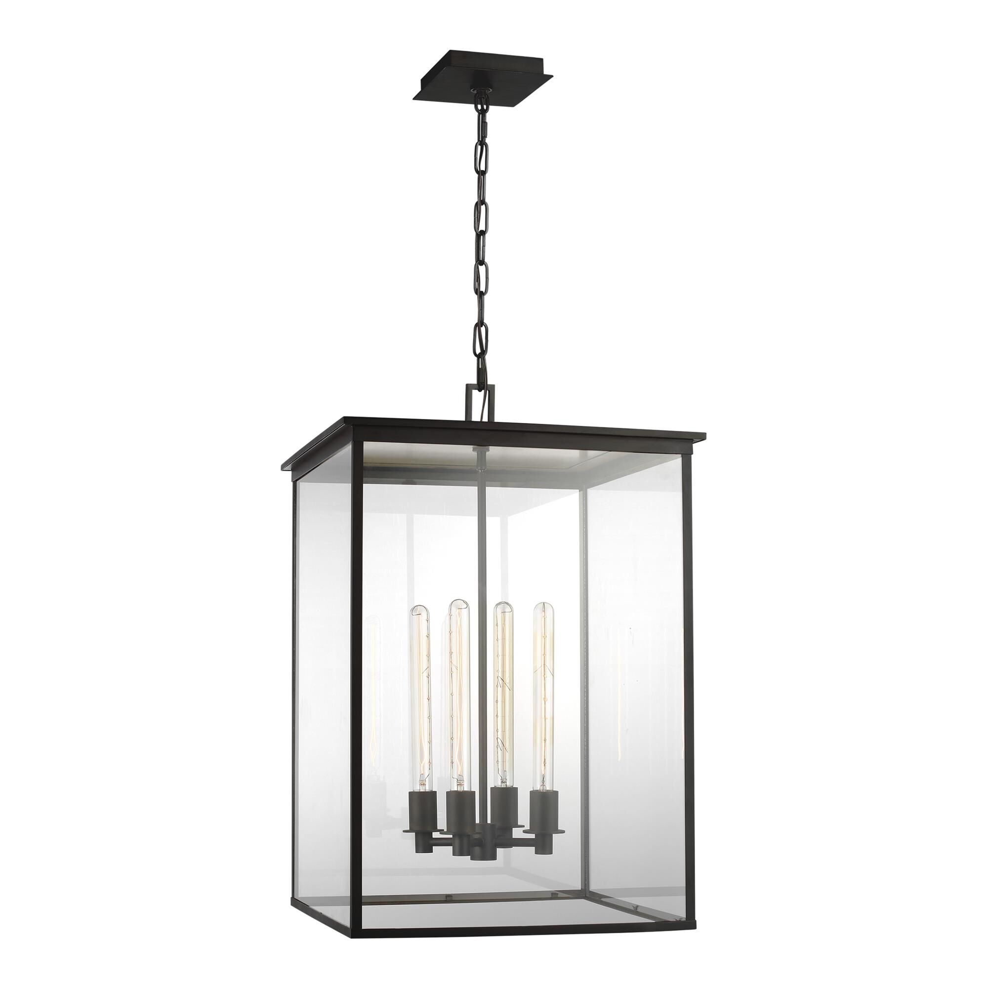 Shown in Heritage Copper finish and Clear Panels glass