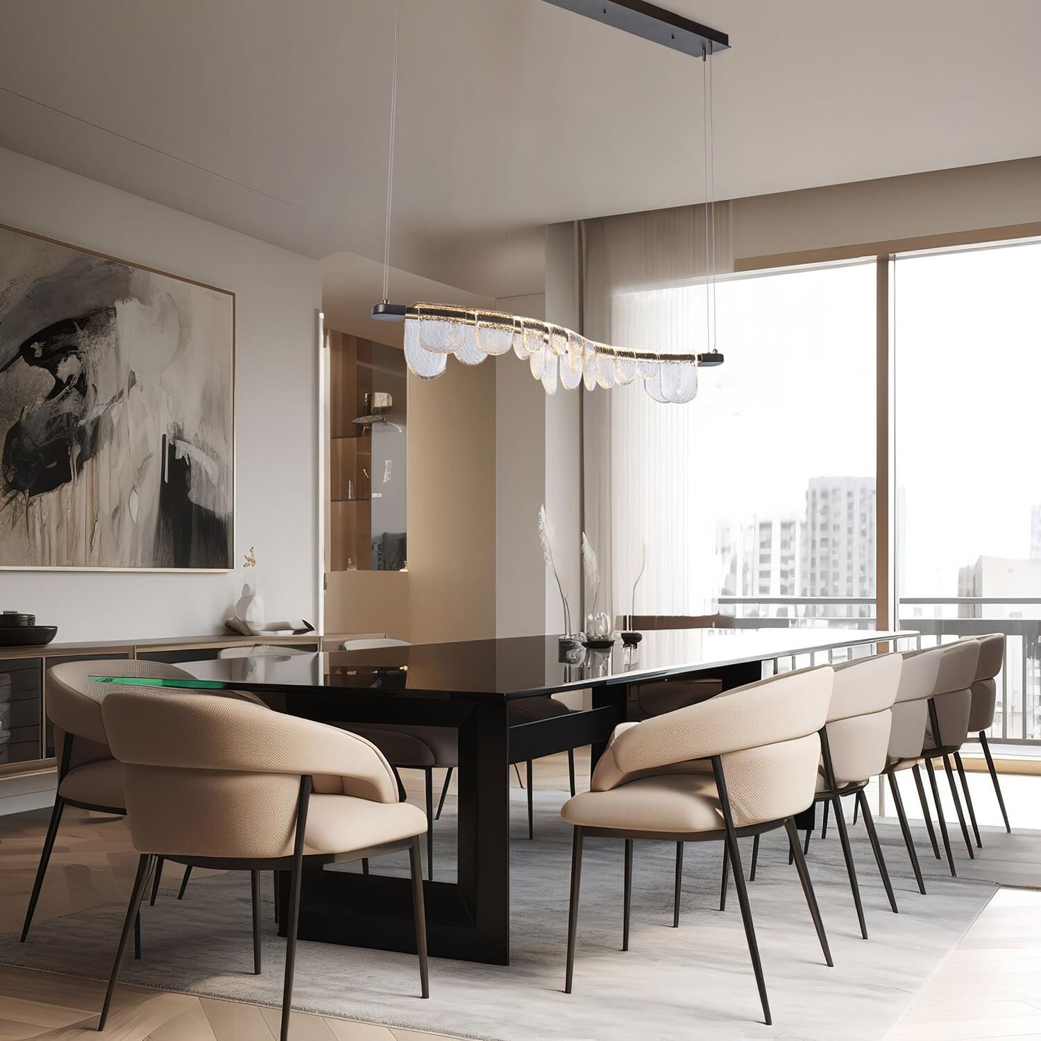 Riverbed 50 Inch Linear Suspension Light by Hubbardton Forge