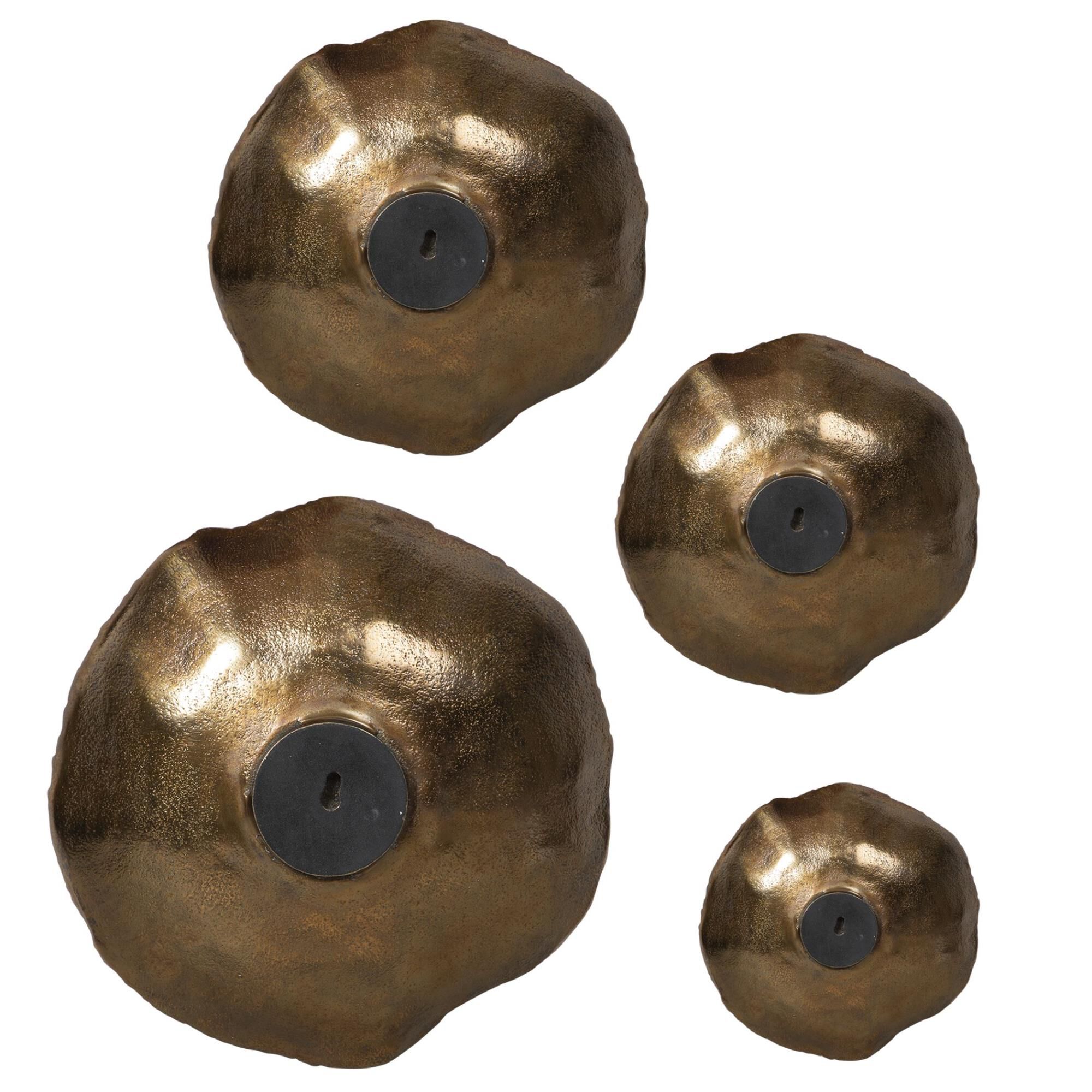 Uttermost Lucky Coins Brass Wall Bowls, S/4 Alternative Wall Art by Uttermost