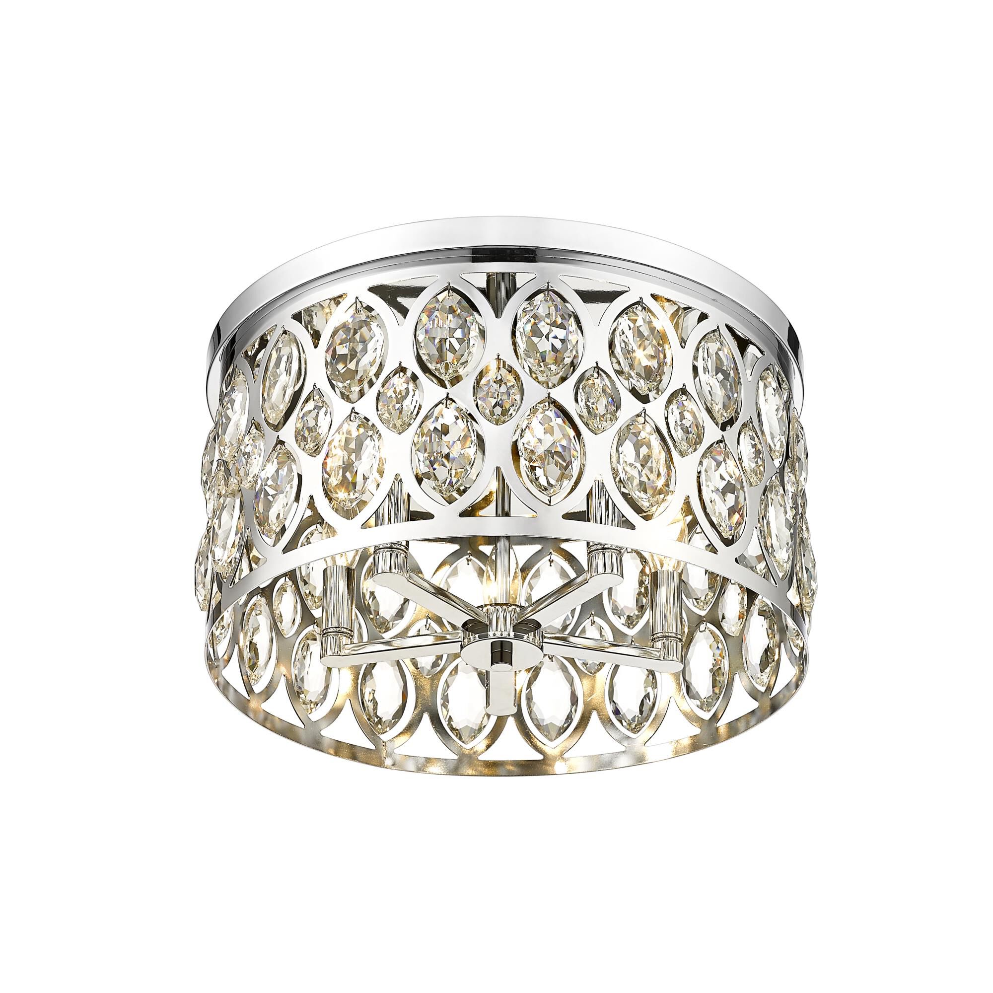 Shown in Chrome finish and Clear Crystal glass