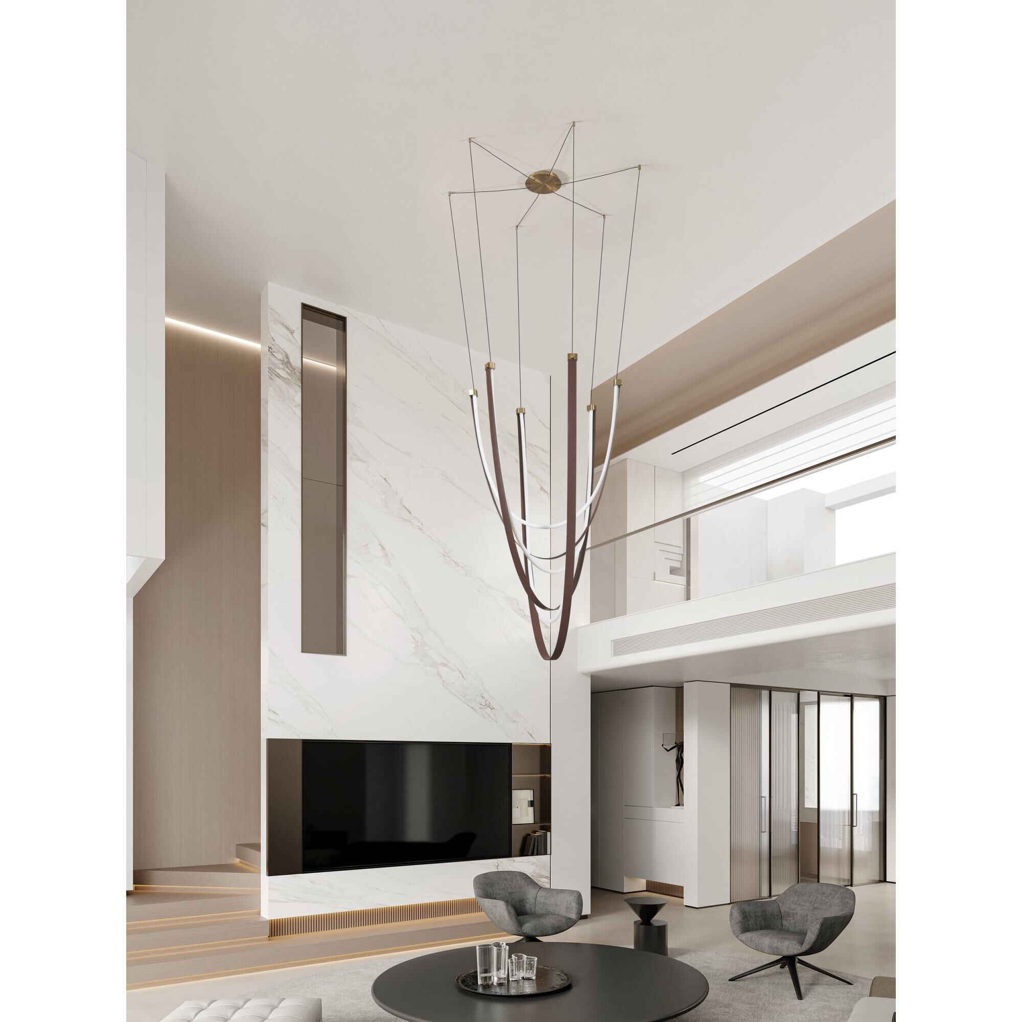 Shown in Champagne Gold finish and White shade