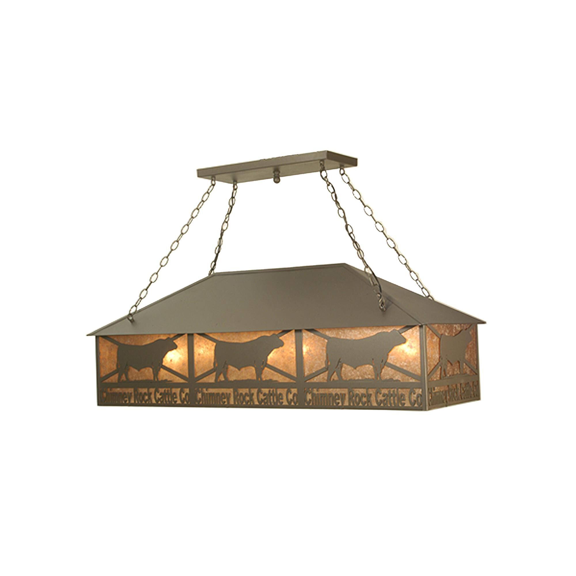 Personalized Chimney Rock 50 Inch 9 Light Linear Suspension Light by Meyda Lighting