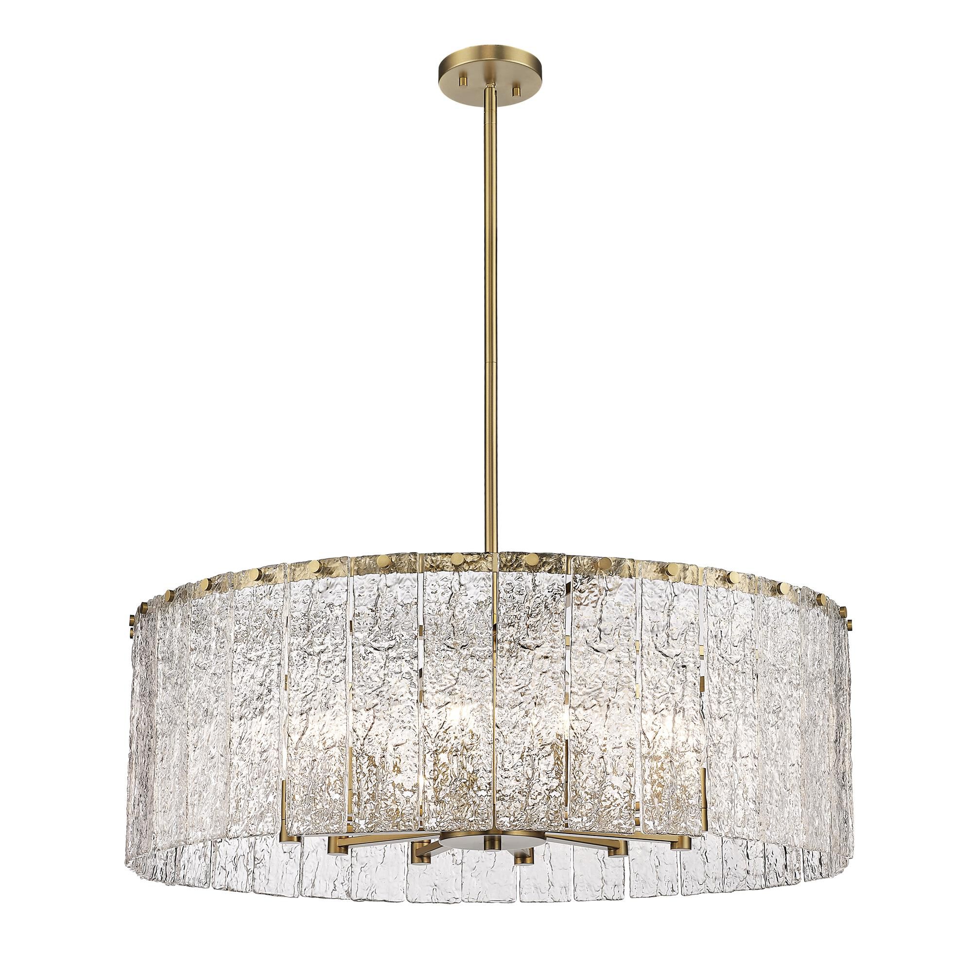 Shown in Modern Gold finish and Clear glass
