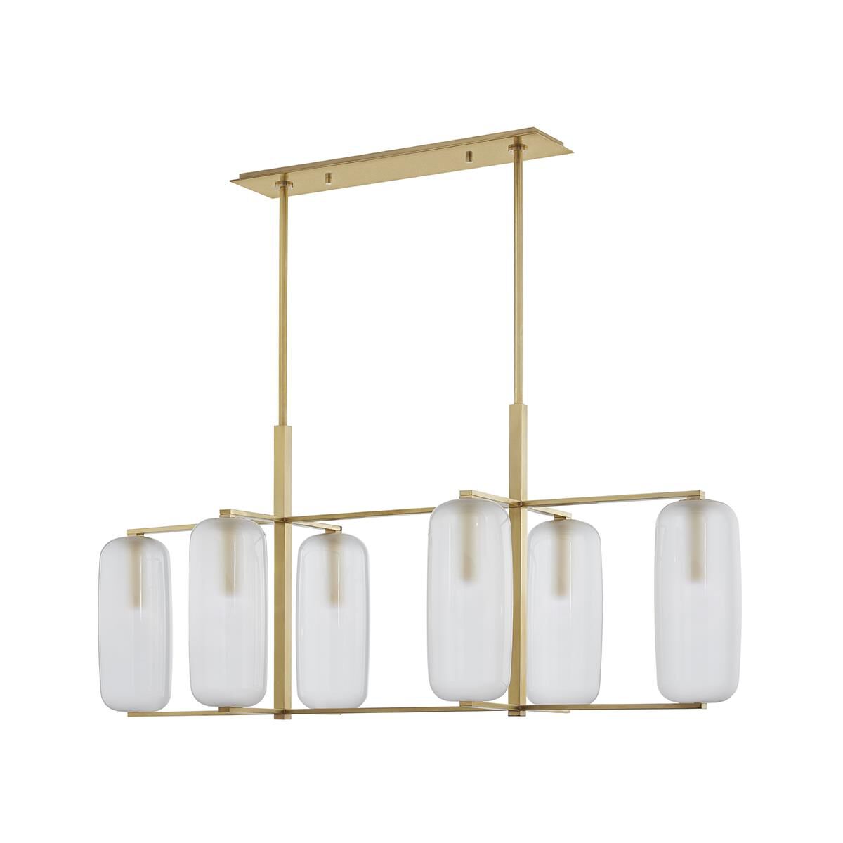 Pebble 53.3 Inch Linear Suspension Light by Hudson Valley Lighting